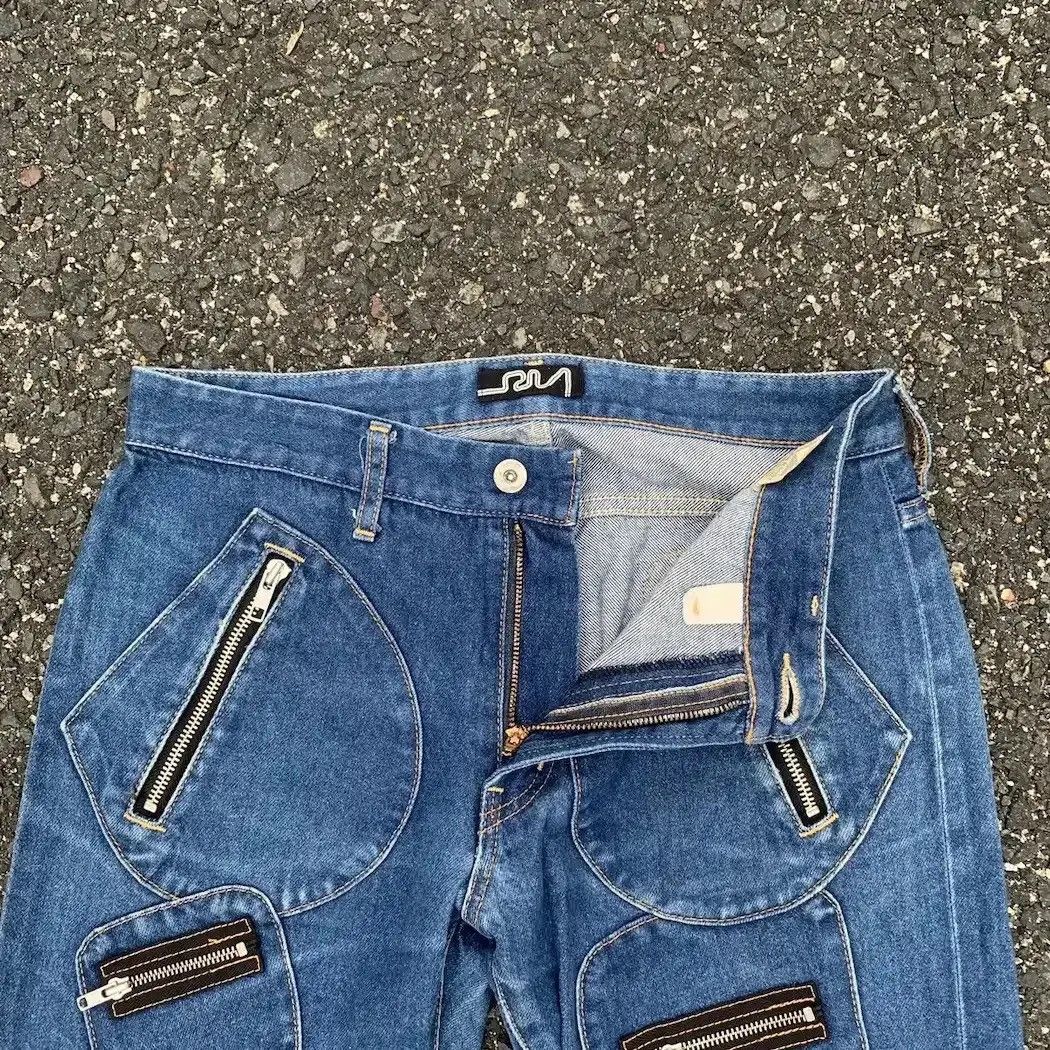 Silas Vintage Silas Jeans Multi Zipper Denim Jogger Pants Waist 29 Size US 29 - 7 Thumbnail
