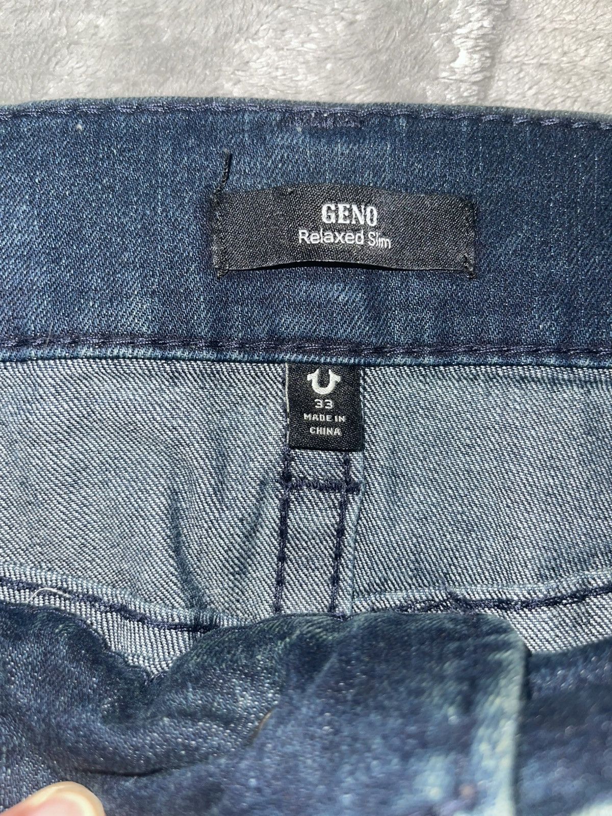 True Religion True Religion Dark Blue Denim Jeans Double Stiched Size US 33 - 7 Thumbnail