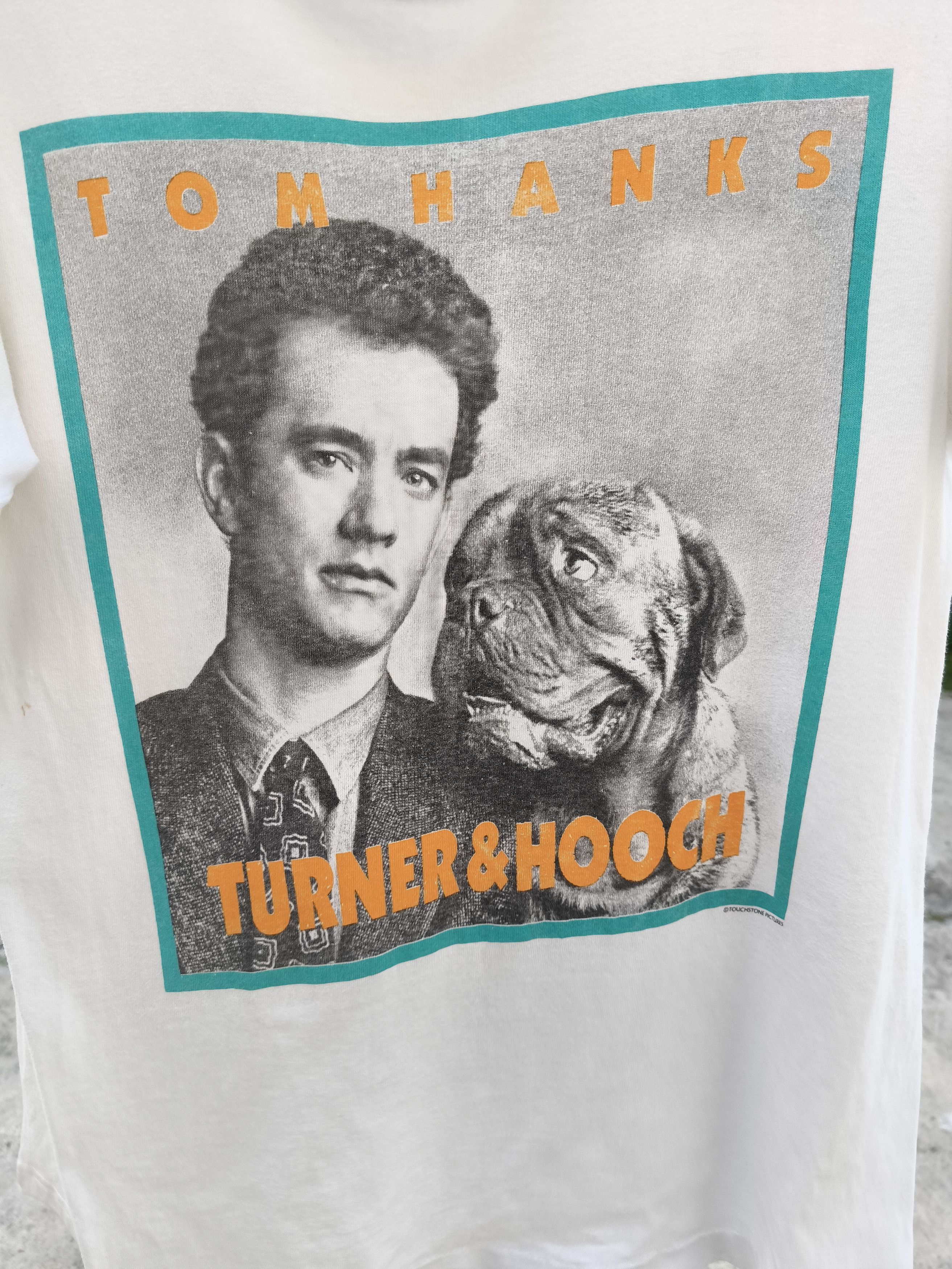 Vintage 🔥 Vtg1989 Vintage Turner & Hooch t shirt Movies Tom Hanks Size US M / EU 48-50 / 2 - 2 Thumbnail