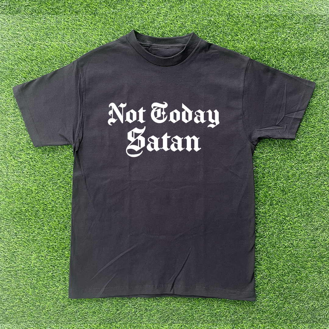 Vintage NOT TODAY SATAN TSHIRT Size US XL / EU 56 / 4 - 1 Preview