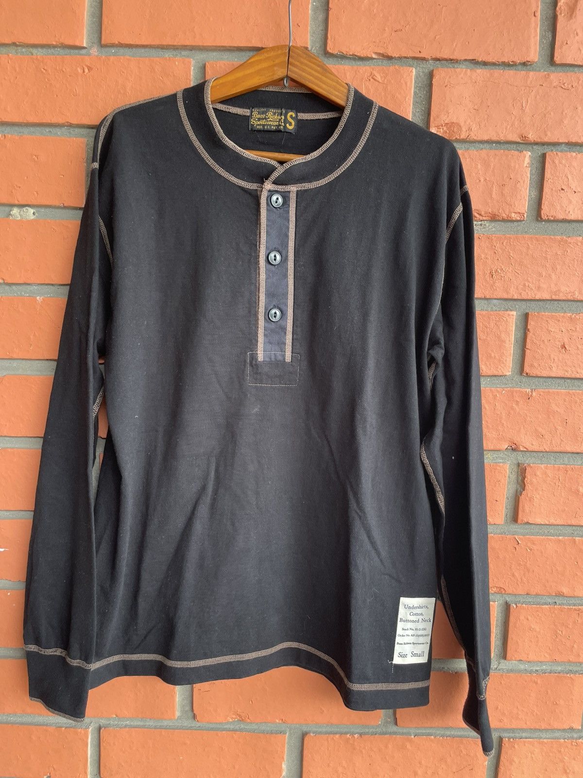 Buzz Rickson's BUZZ RICKSON'S BR79192 SLUB YARN HENLEY NECK LONG SLEEVE S Size US S / EU 44-46 / 1 - 2 Thumbnail