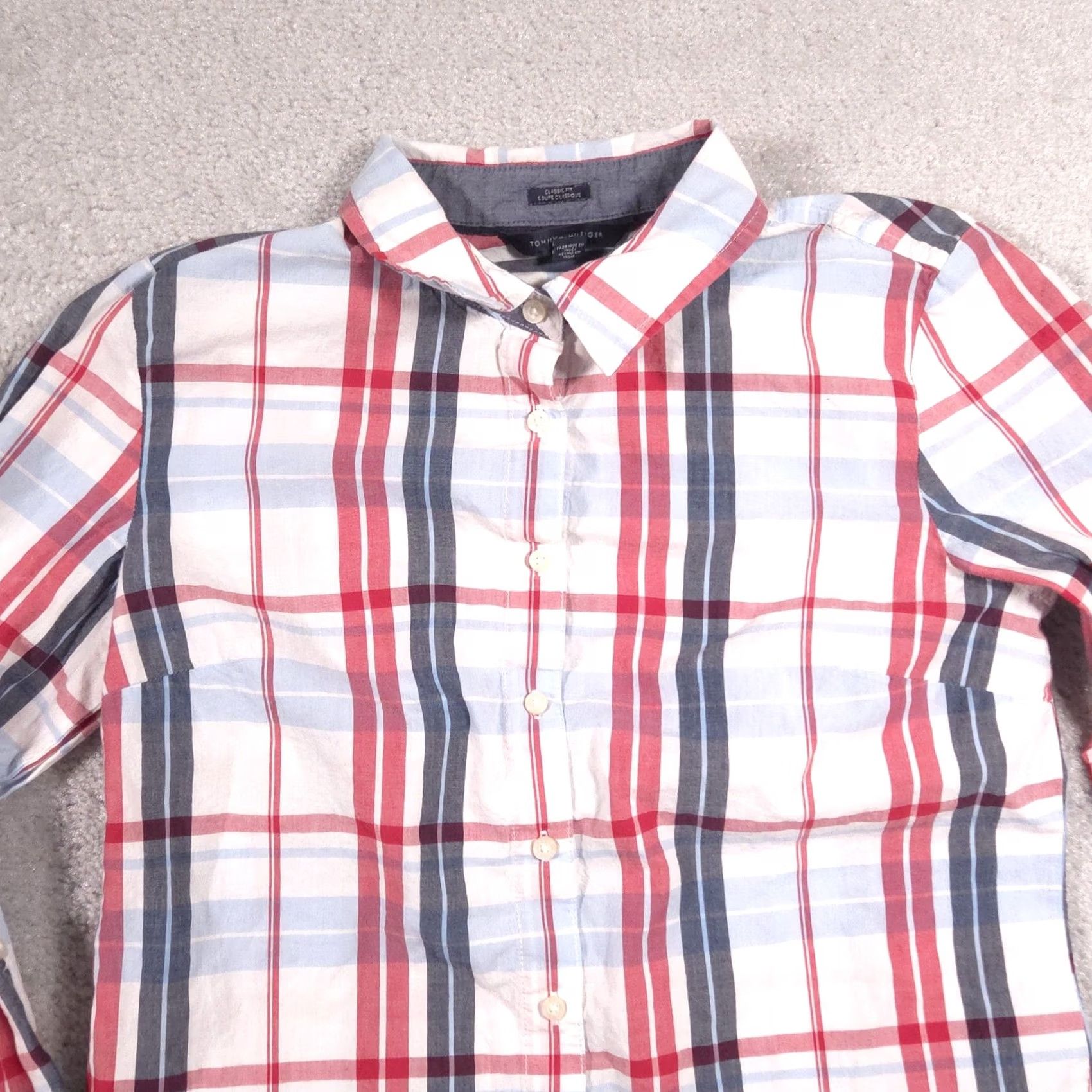 Tommy Hilfiger Tommy Hilfiger Shirt Womens Medium Multicolor Plaid Button Front Classic Fit Size M / US 6-8 / IT 42-44 - 3 Thumbnail
