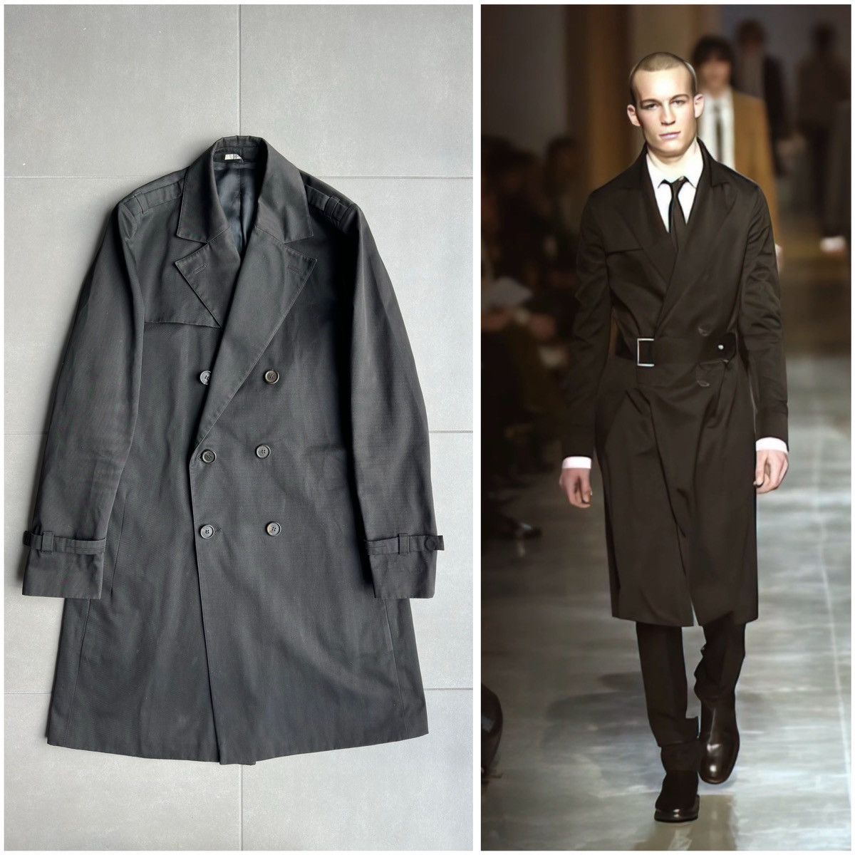 Dior ?? Hedi Slimane Dior Homme AW02 �??reflexion�?? trench coat | Grailed