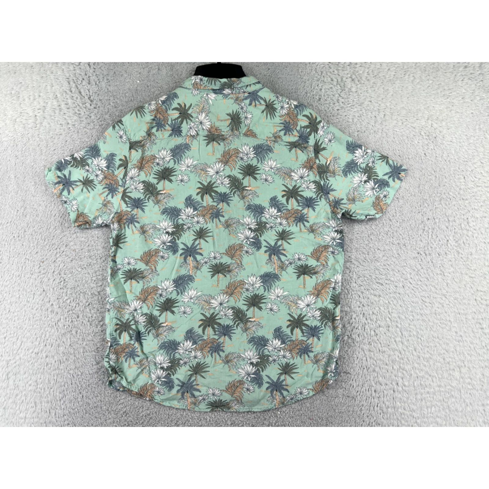 Vintage VINTAGE Denim & Flower Shirt Mens Medium Teal Palm Tree All Over Print Viscose Hawaiian Size US M / EU 48-50 / 2 - 2 Thumbnail