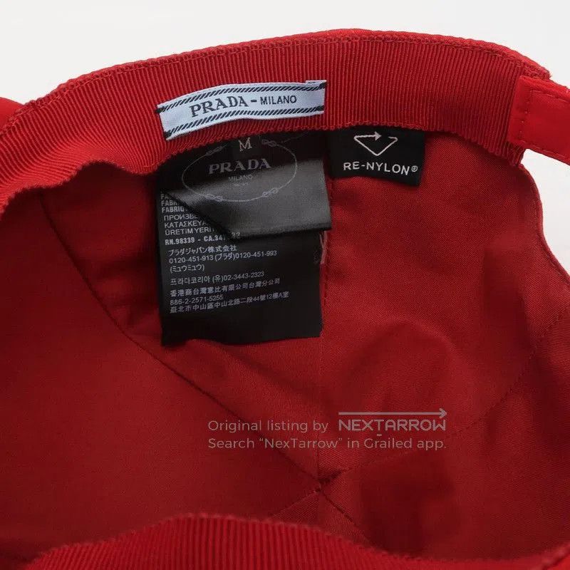 Prada Prada Red Logo Baseball Cap. Size ONE SIZE - 4 Thumbnail