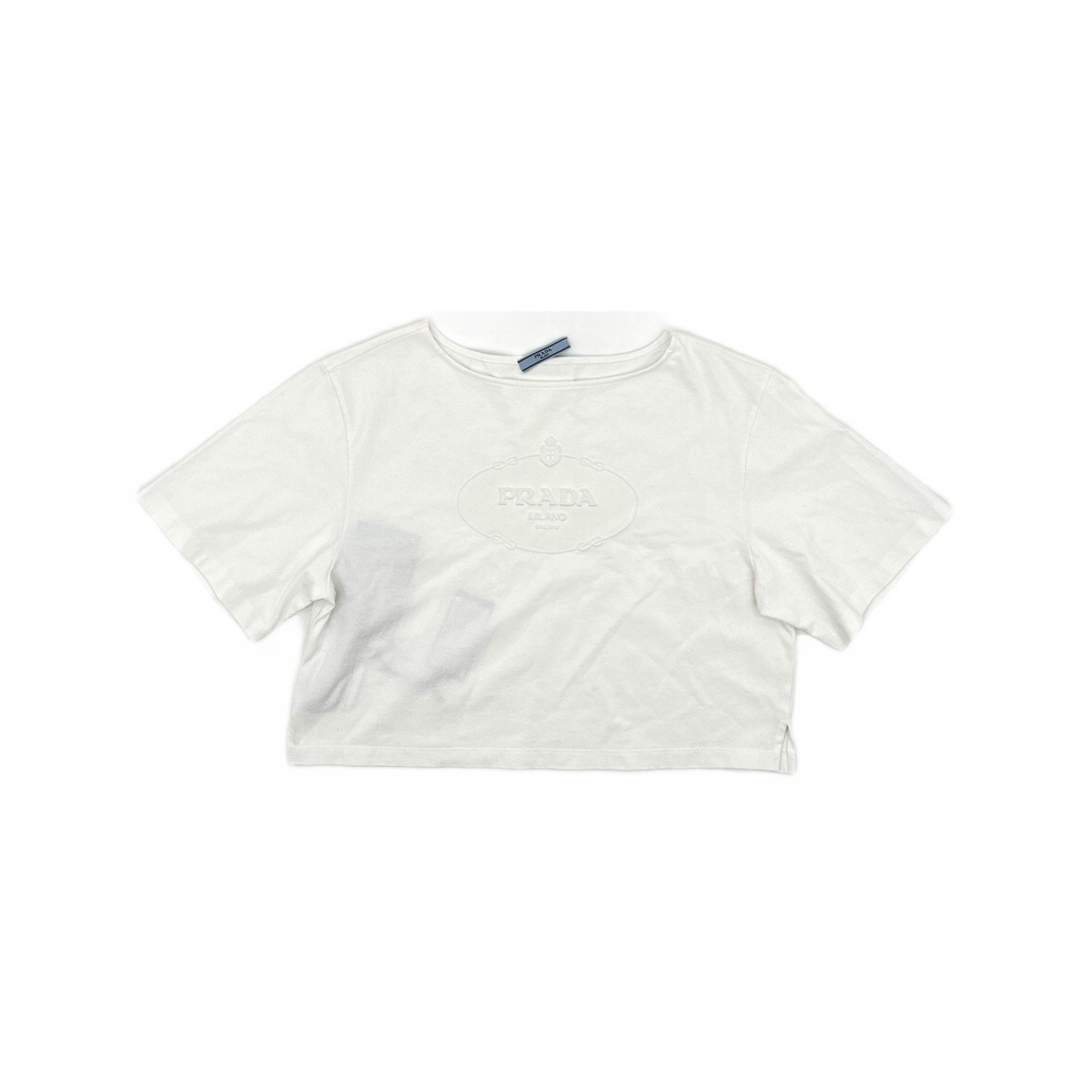 Prada Prada Logo Embossed T-Shirt Size M Size M / US 6-8 / IT 42-44 - 1 Thumbnail