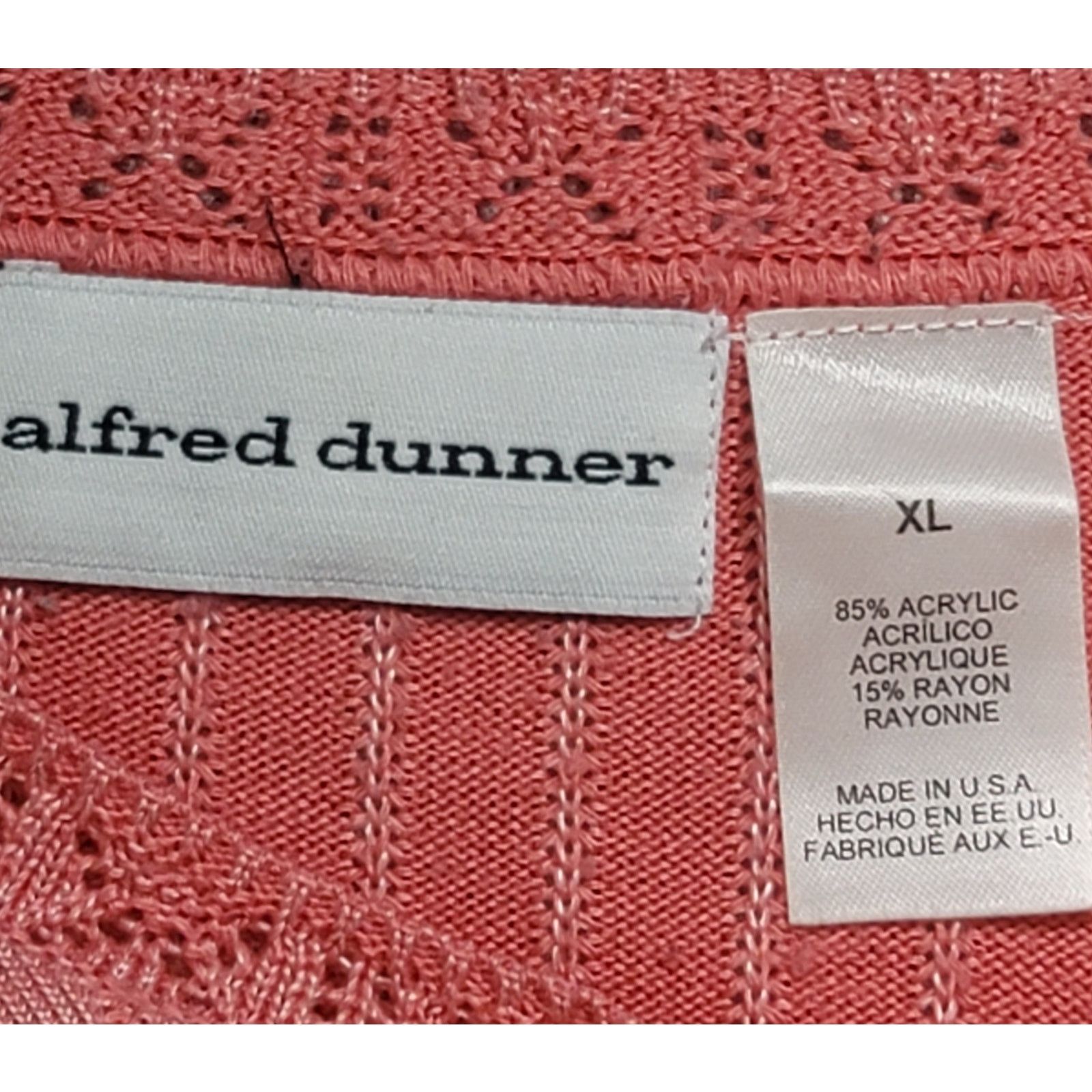 Other Alfred Dunner Coral Orange Pink Round Neck Top XL Stretch Size XL / US 12-14 / IT 48-50 - 4 Thumbnail