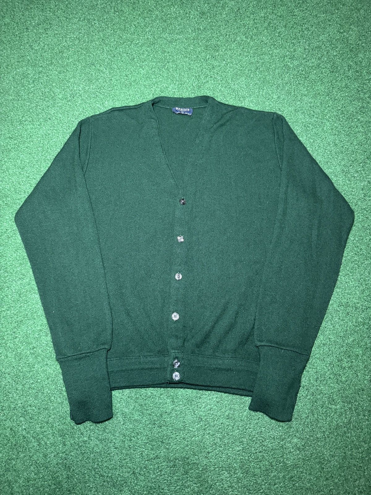 Van Heusen Vintage Van Heusen Pine Large Cardigan Lrg 70s Sweater Size US L / EU 52-54 / 3 - 1 Thumbnail
