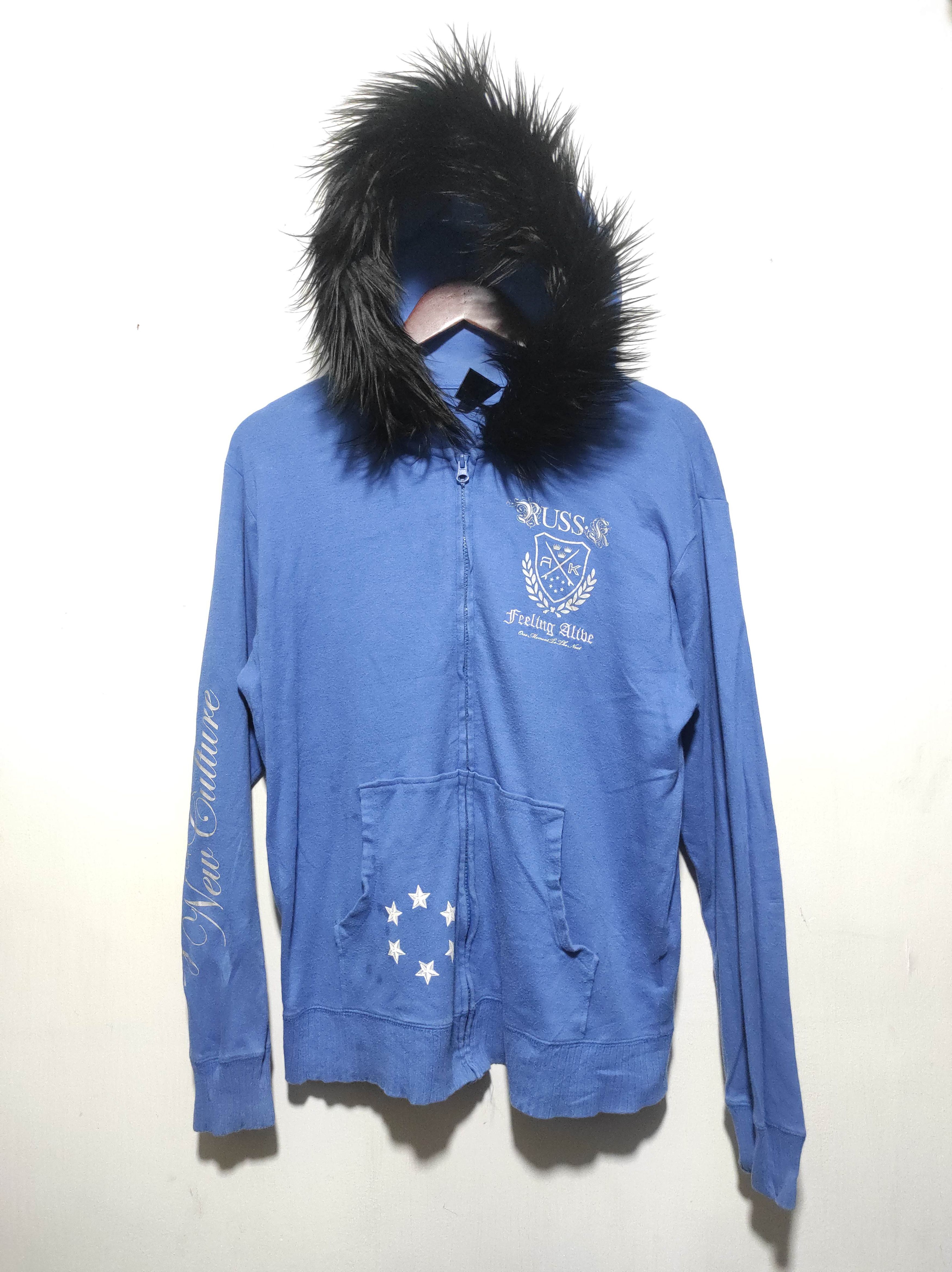 Japanese Brand Russ-K Zip Fur Hoodie IfSixWasNine LGB style Size US S / EU 44-46 / 1 - 3 Thumbnail