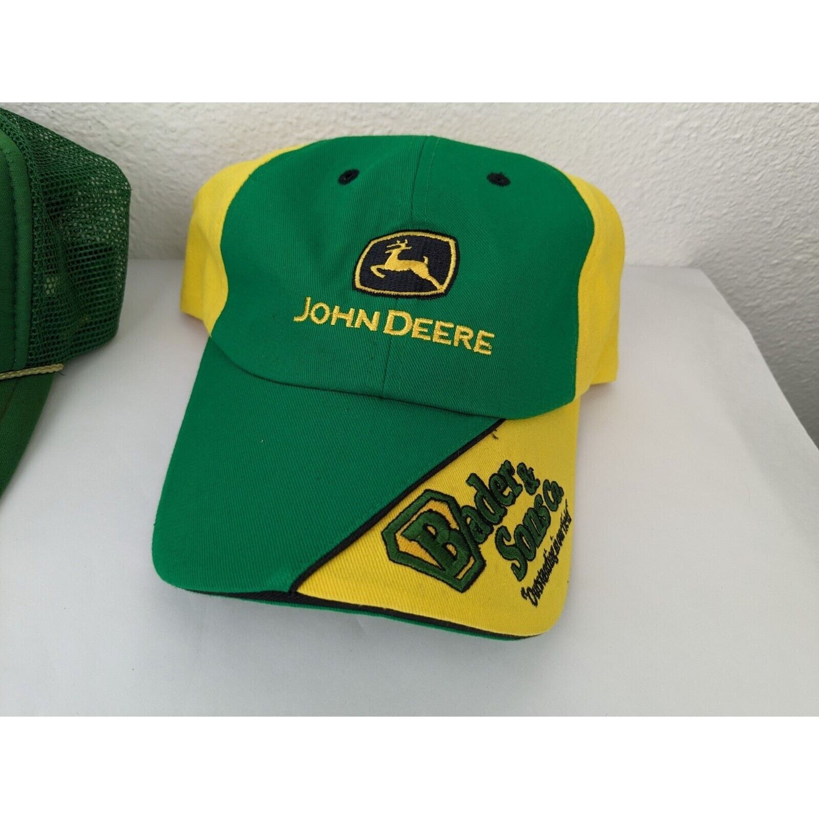 John Deere 5 John Deere Hats Yellow Green Deer Logo Farm Baseball Caps Size ONE SIZE - 6 Thumbnail