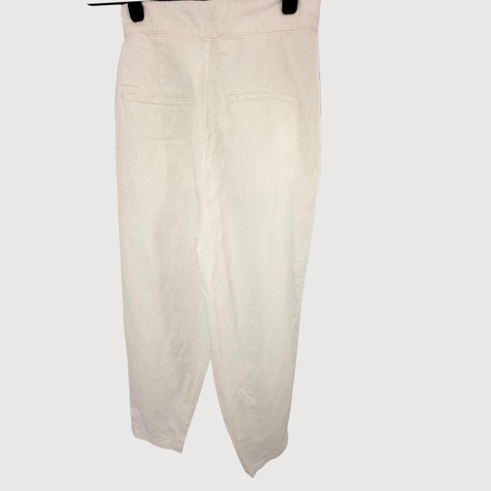 Jones New York Joie NWT Linen Tapered Trouser Pants White Size 4 High Rise Size 27" / US 4 / IT 40 - 5 Thumbnail