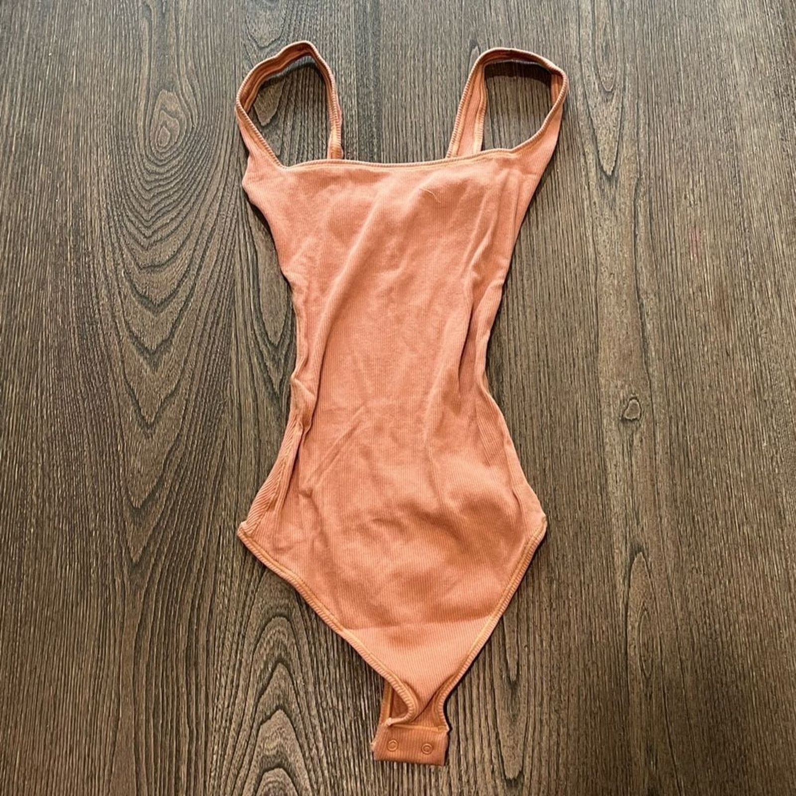 SKIMS NWT Skims Ribbed Stretch Cotton Bodysuit Sedona Size XXS Size XXS / US 00 / IT 34 - 1 Thumbnail
