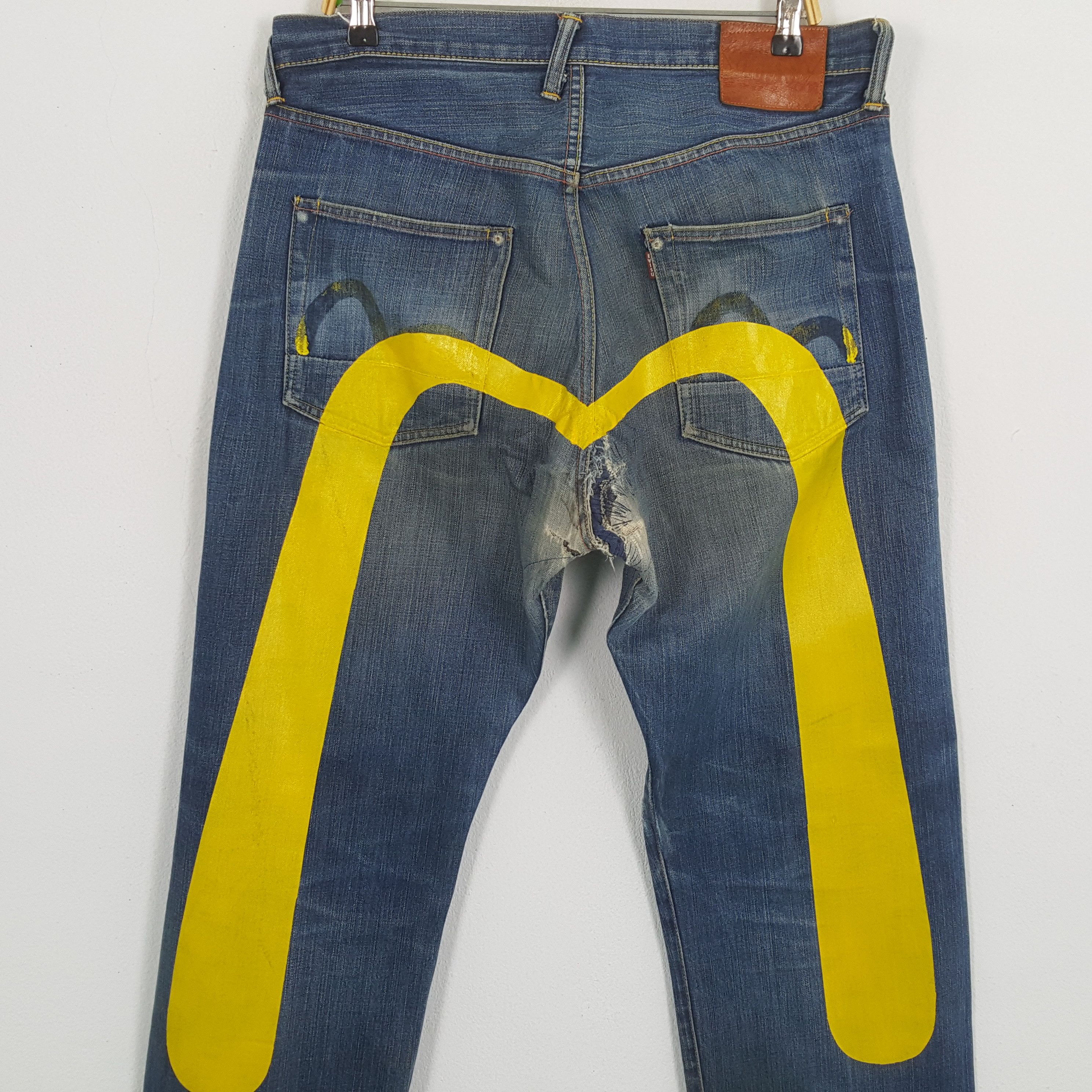 Evisu × Japanese Brand × Vintage Vintage EVISU Japanese Brand Daicock Custom Distressed Jeans Size US 36 / EU 52 - 2 Thumbnail