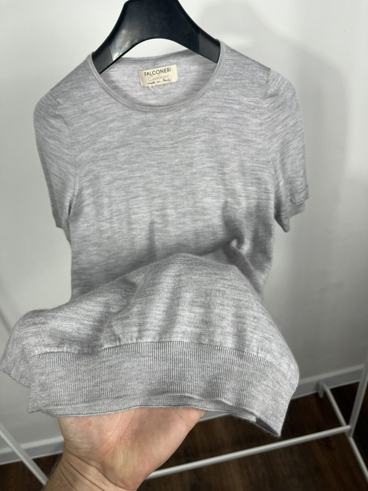 Other Falconeri cashmere blend grey short sleeve knit top Italy Size XS / US 0-2 / IT 36-38 - 7 Thumbnail