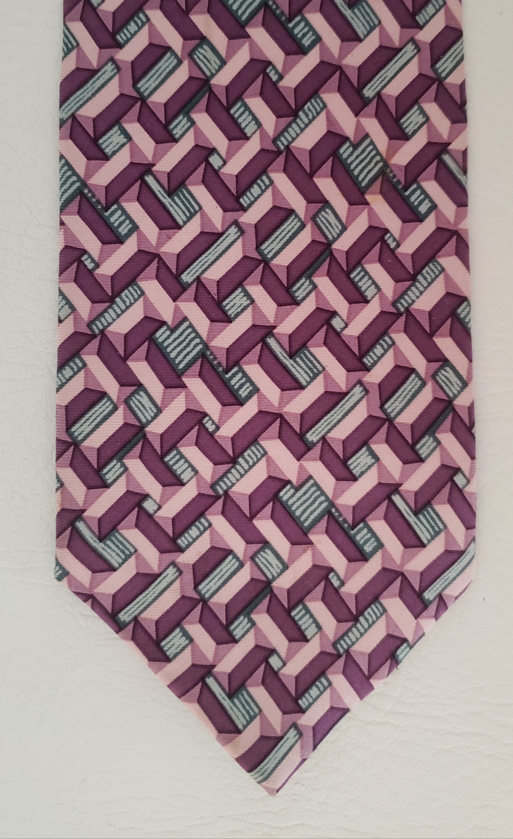 Pierre Balmain Pierre Balmain neck tie pink purple silk 1980s Size ONE SIZE - 3 Thumbnail