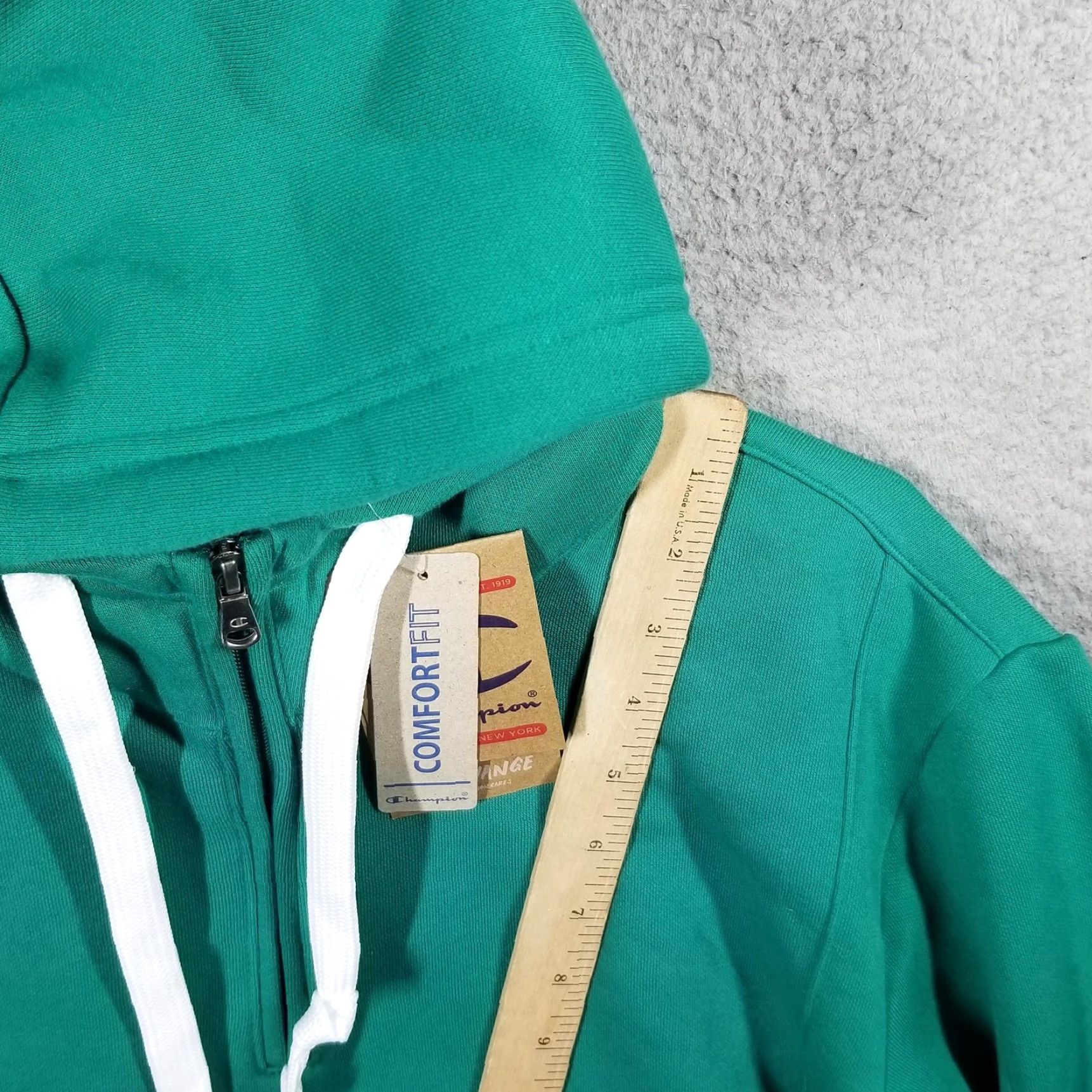 Champion Champion Hoodie Mens Small Green Comfort Fit Organic Cotton Pullover Logo NWT Size US S / EU 44-46 / 1 - 4 Thumbnail