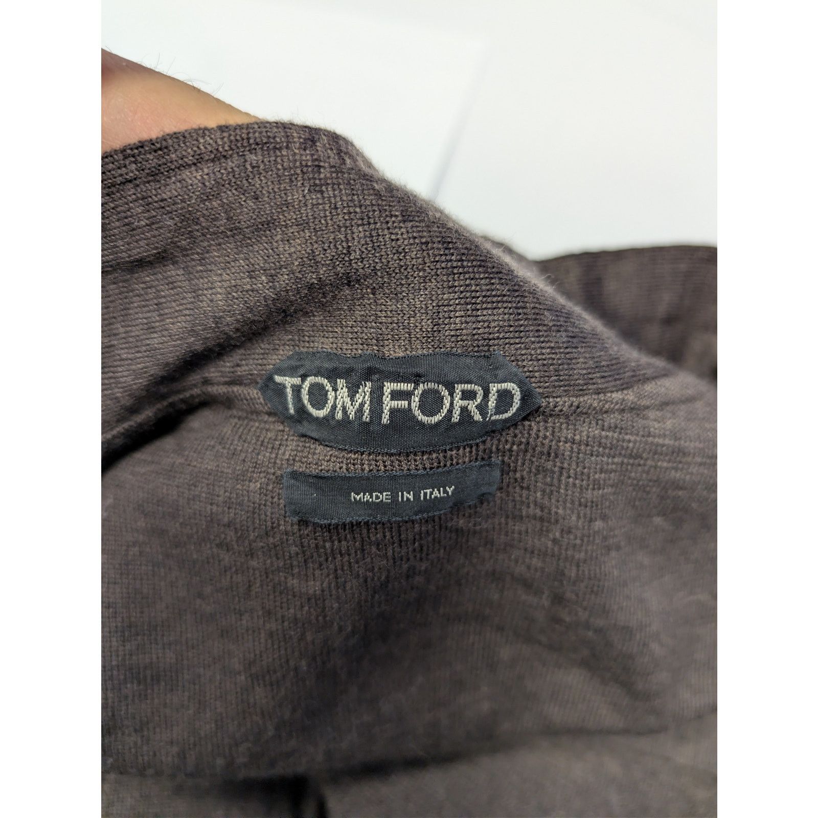 Tom Ford o1rshd1 CC20 V-Neck Cardigan is a dark brown Size US M / EU 48-50 / 2 - 15 Thumbnail