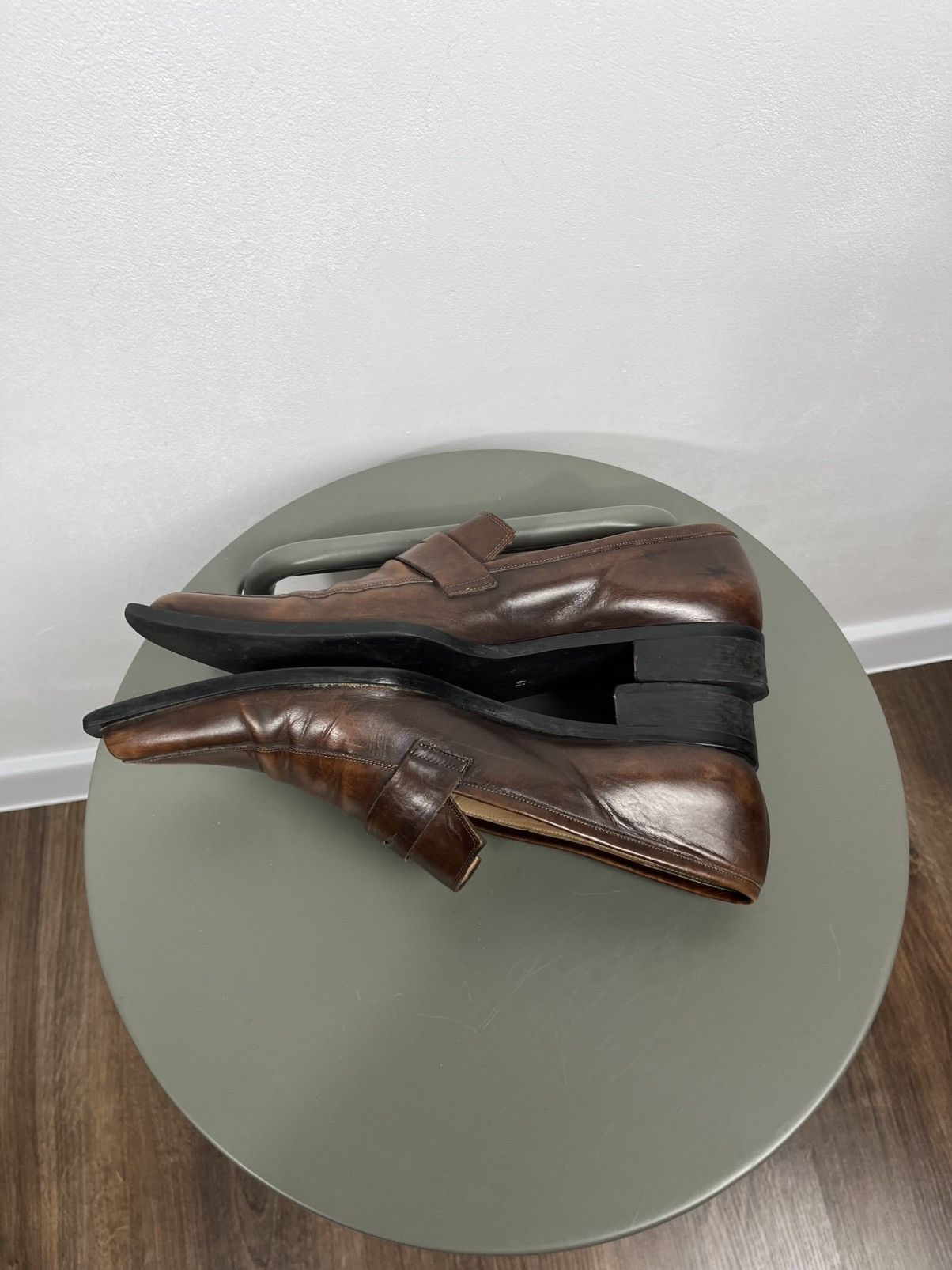Other Womens Brown Leather Pointed Toe Loafers EU 39 Size US 8 / IT 38 - 7 Thumbnail
