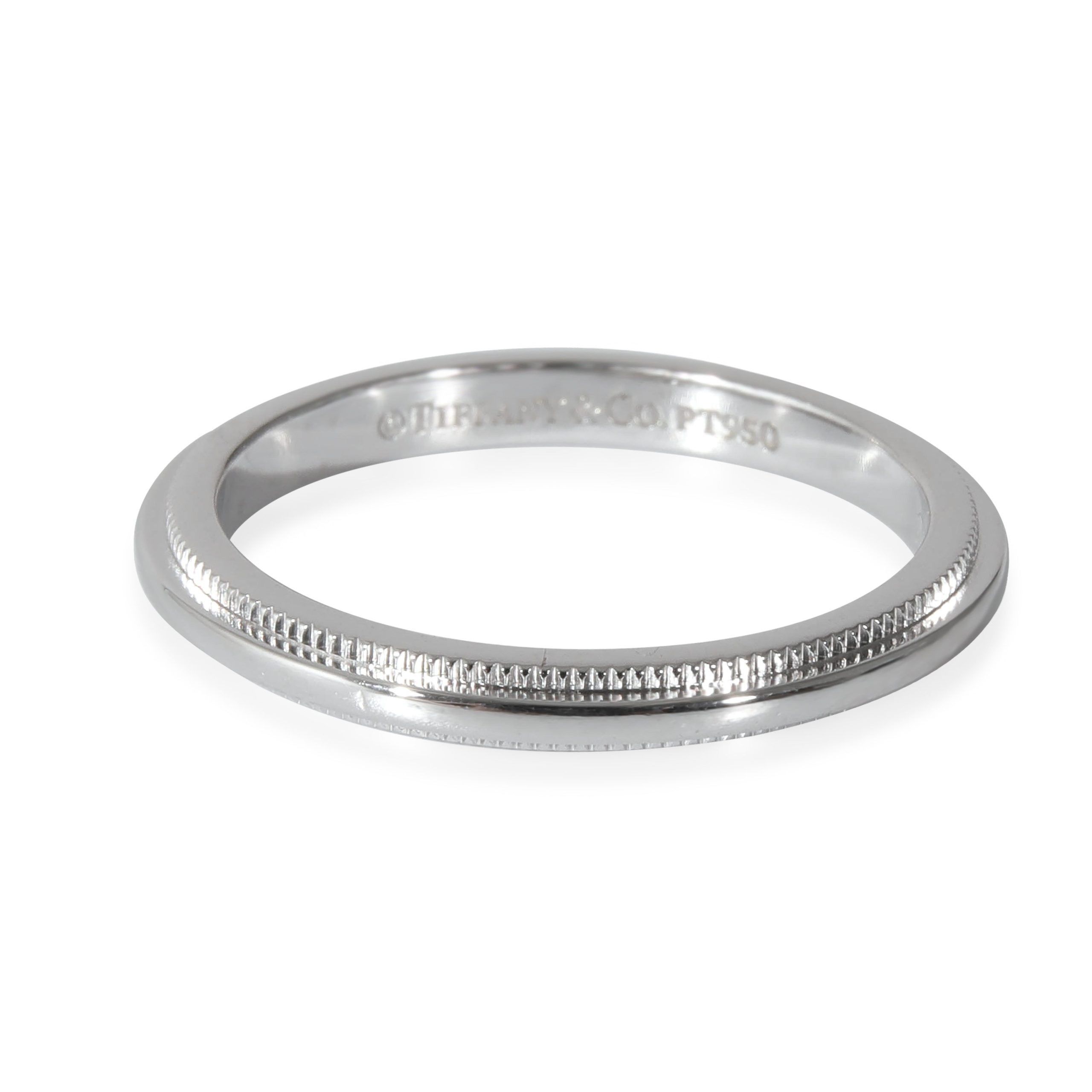 Tiffany & Co. Milgrain 2mm Band in Platinum