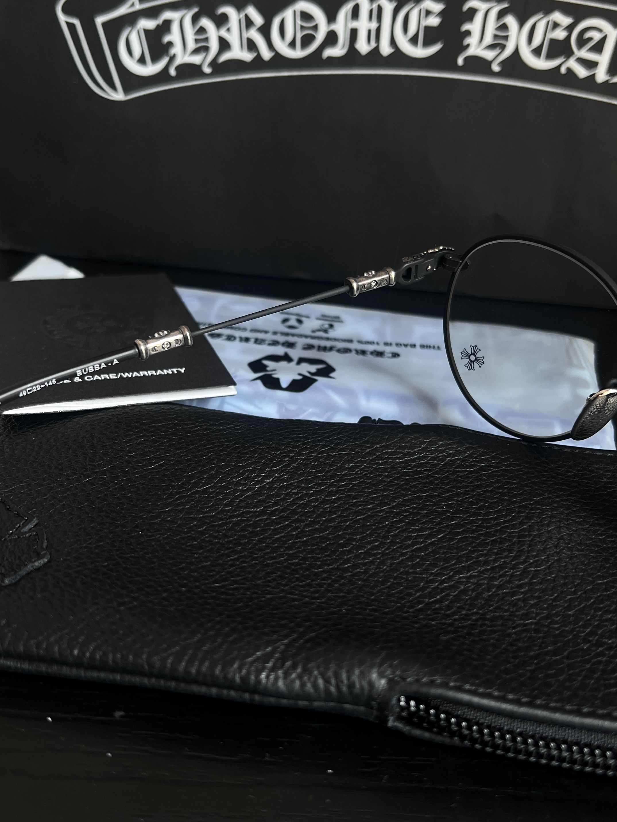 Chrome Hearts Chrome Hearts BUBBA – A – MATTE BLACK Glasses Size ONE SIZE - 9 Thumbnail