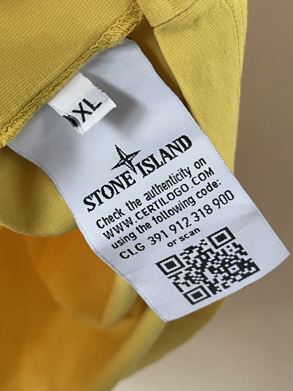 Stone Island Stone Island T shirt Yellow big logo Size US XL / EU 56 / 4 - 8 Thumbnail