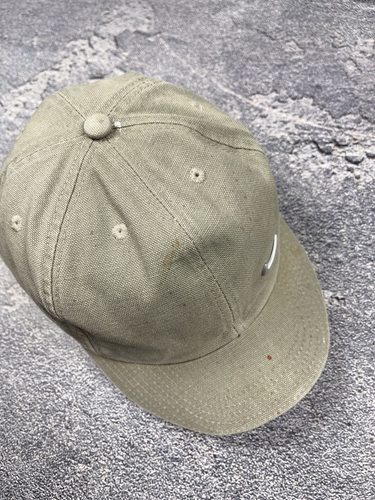 Nike × Vintage Vintage Nike Metal Swoosh Cap Dad Hat 90s like drill Size ONE SIZE - 9 Thumbnail