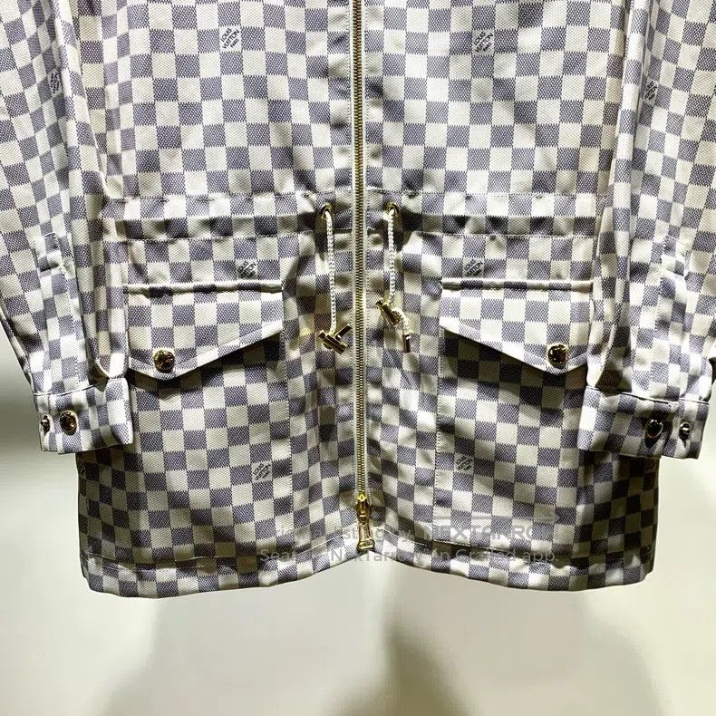 Louis Vuitton Louis Vuitton Plaid Zip Hooded Midi Coat Size S / US 4 / IT 40 - 4 Thumbnail