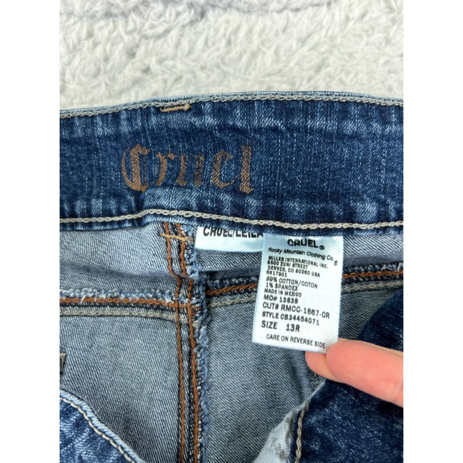 Vintage Cruel Girl Jeans Womens Bootcut Denim Blue 30x32 11 Regular Cotton Embroidered Pockets Zipper Zip Inseam 32 Size 32" / US 10 / IT 46 - 3 Thumbnail