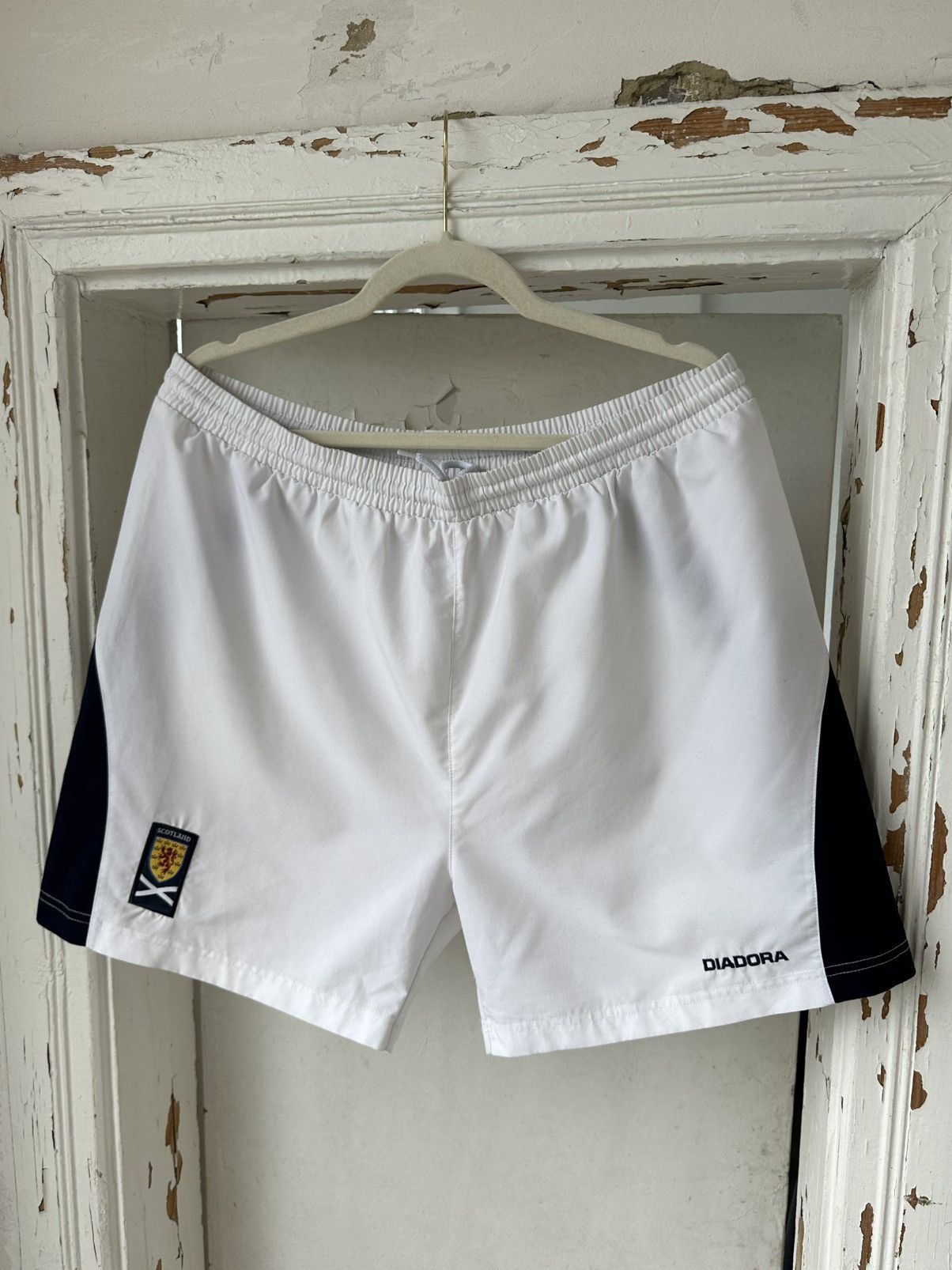 Diadora Vintage Diadora Scotland White Shorts Size 36" / US 14 / IT 50 - 1 Thumbnail