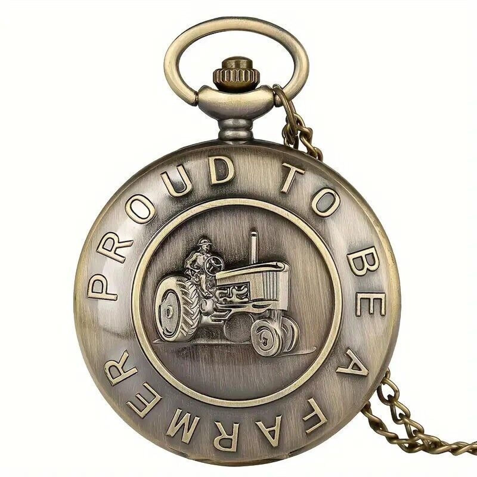 Other 'Proud To Be A Farmer' Quartz Pocket Watch with Chain Size ONE SIZE - 3 Thumbnail