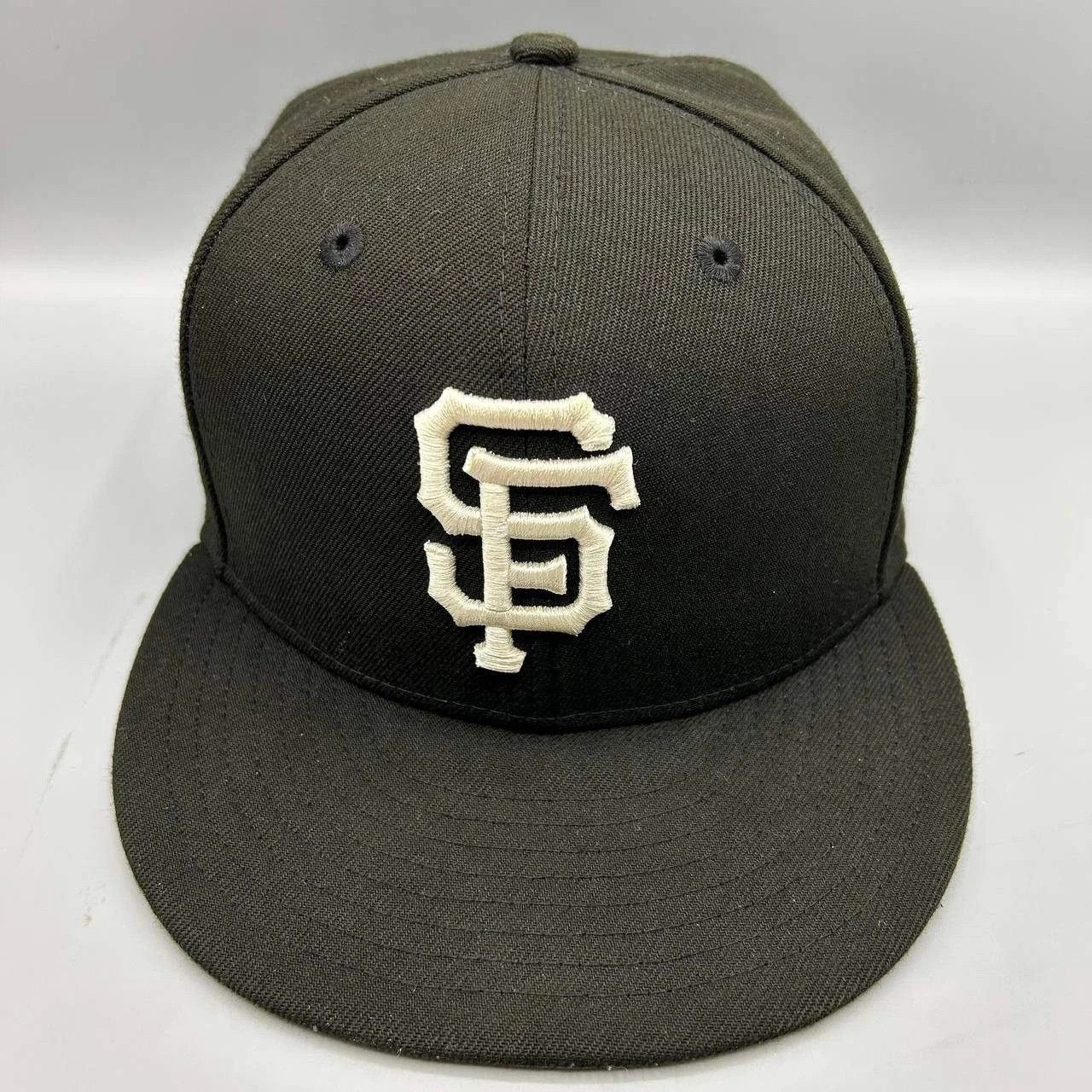 New Era San Francisco Giants Hat Men 7 1/8 Black MLB Fitted Cap Size ONE SIZE - 1 Thumbnail