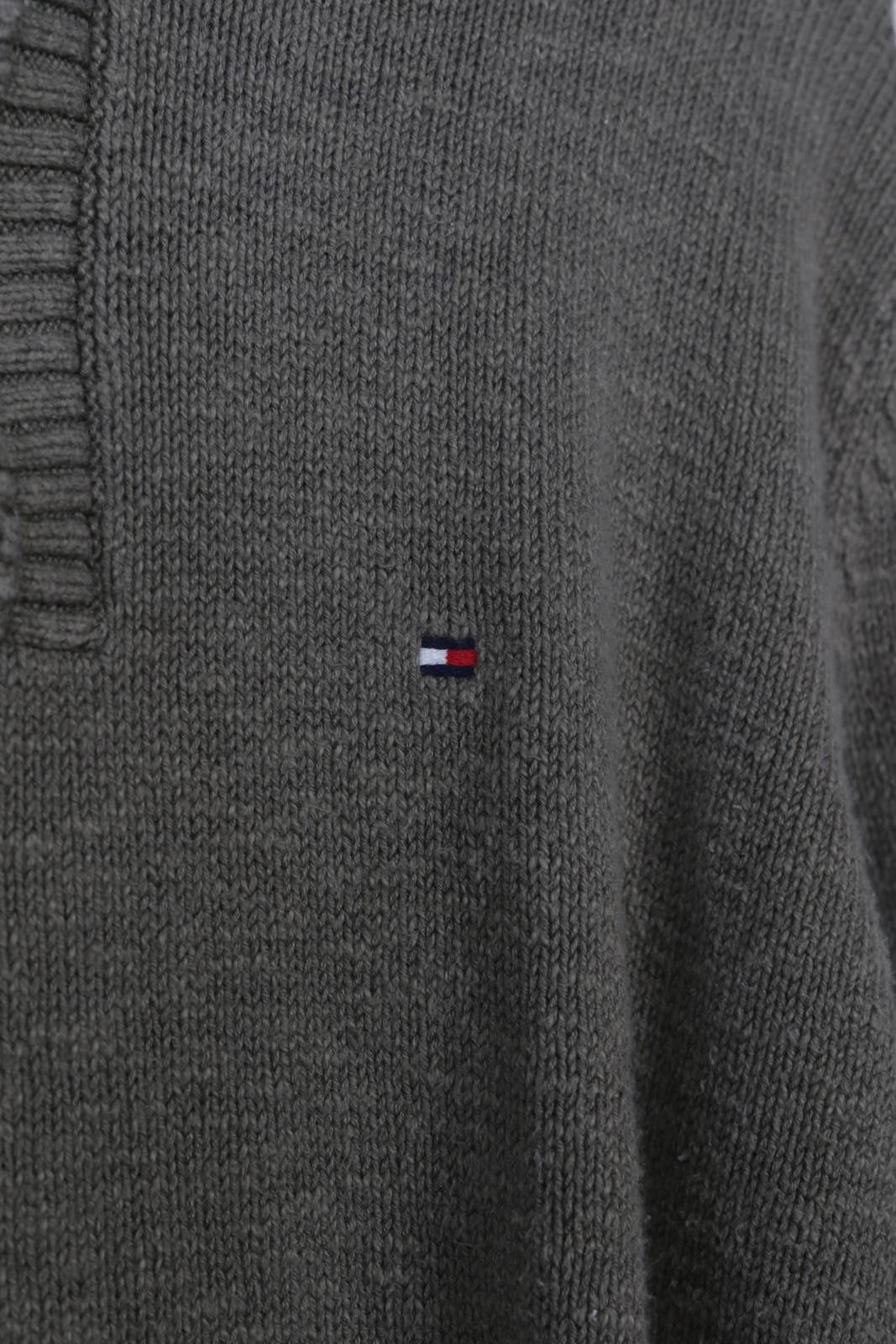 Tommy Hilfiger 00's Tommy Hilfiger Knitted Quarter-Zip Sweater Size L / US 10 / IT 46 - 3 Thumbnail