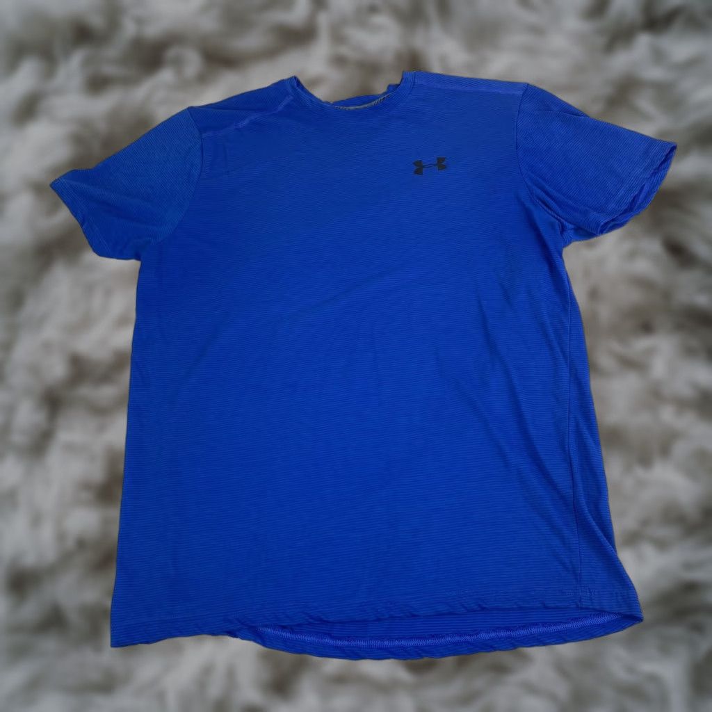 Under Armour Under Armour Shirt Mens Medium Blue HeatGear Run Athletic Performance Lightweight Short Sleeve Size US M / EU 48-50 / 2 - 1 Thumbnail