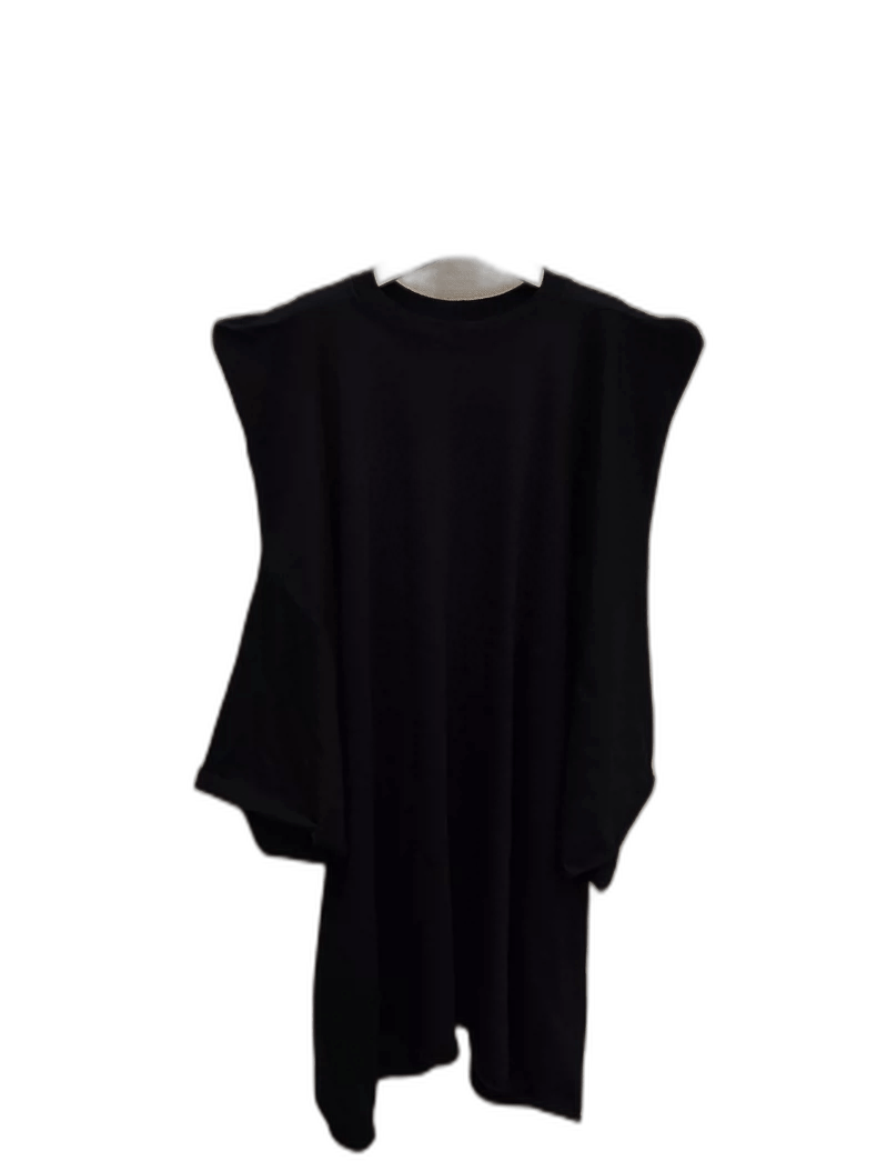 Rick Owens rick owens black oversized shoulder t-shirt Size US L / EU 52-54 / 3 - 1 Thumbnail