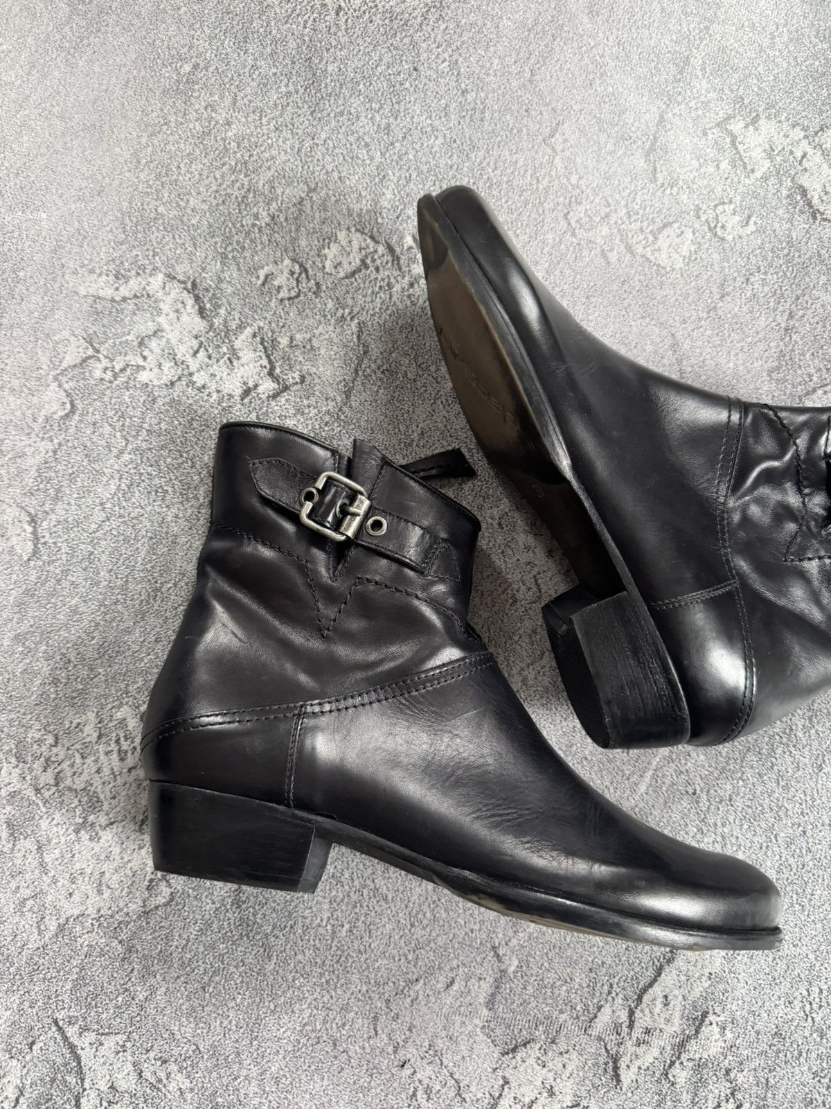 A.S.98 × Leather AS98 Airstep A.S.98 black leather zip shoes boots Cossacks Size US 9 / IT 39 - 2 Thumbnail