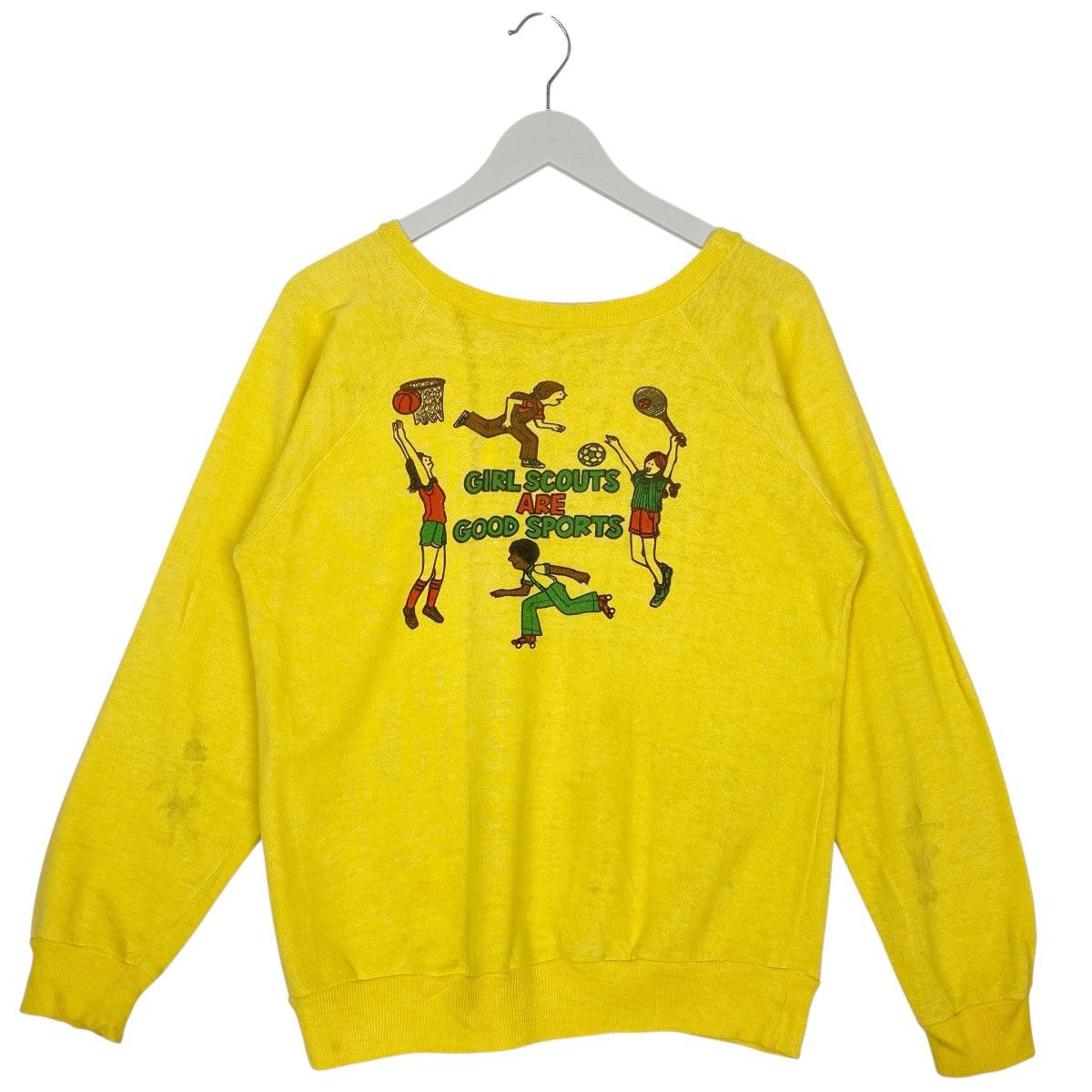Other Vintage Girl Scout Print Crewneck Sweatshirt Yellow Size M Size M / US 6-8 / IT 42-44 - 1 Thumbnail