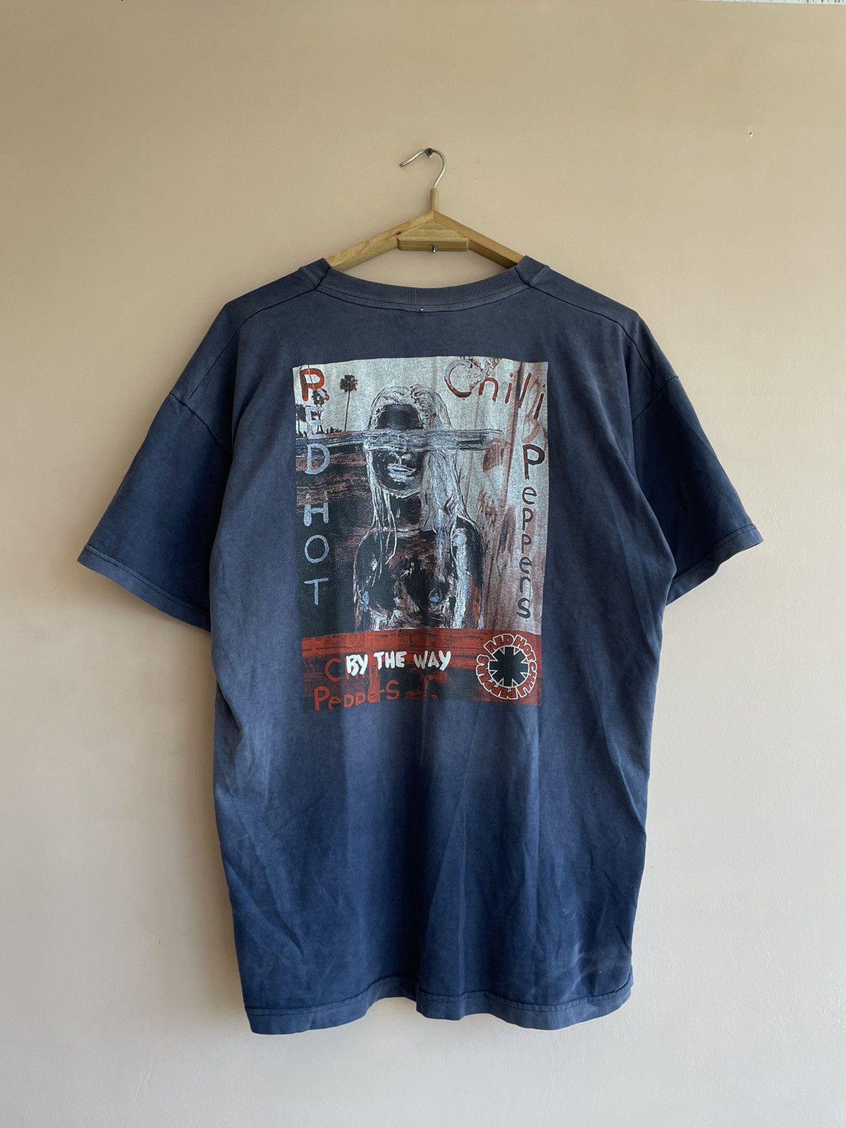 image of Band Tees x Vintage 90's Red Hot Chili Peppers By The Way Band T Shirt in Faded Black (Size XL)