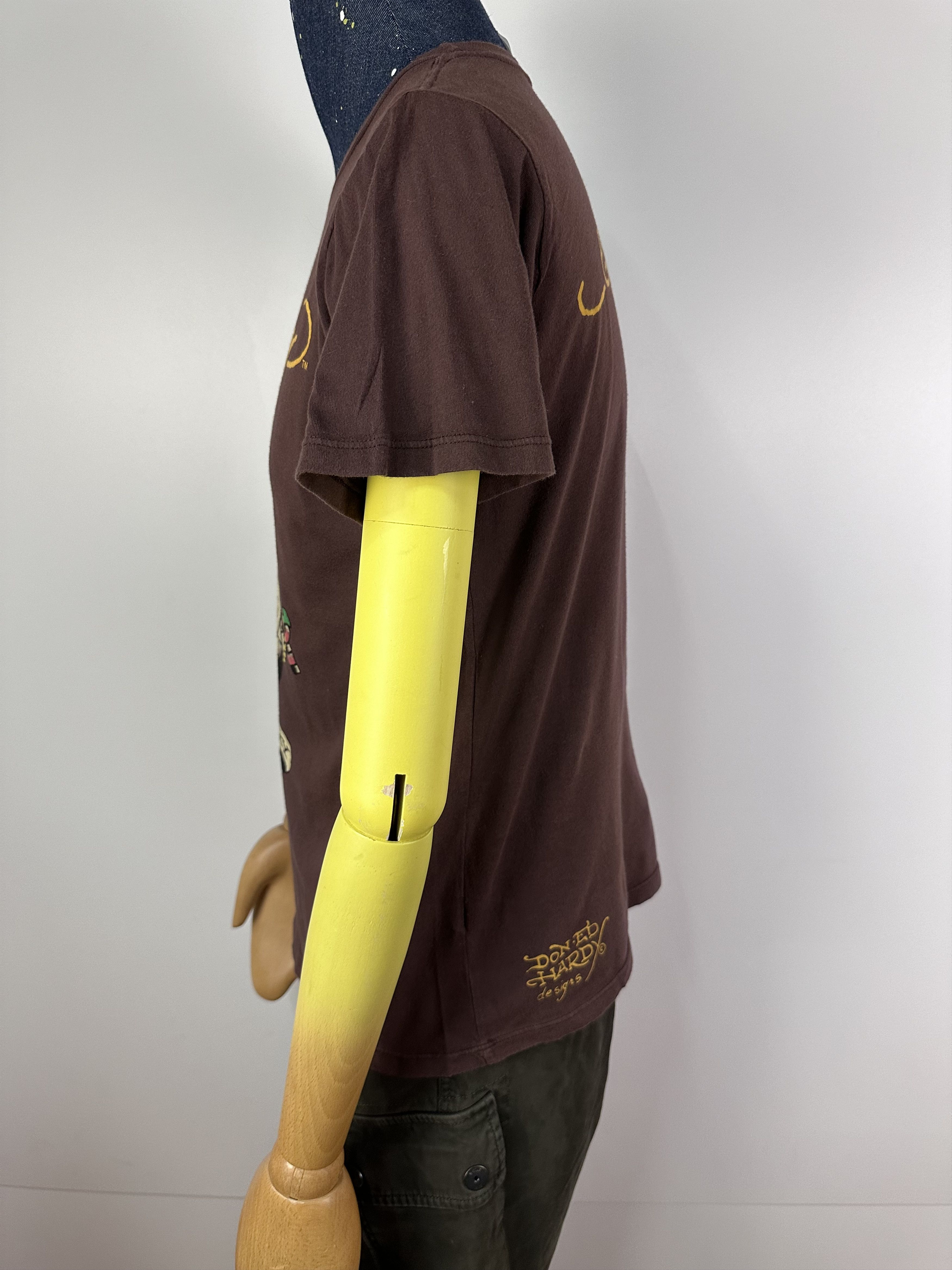 Ed Hardy Ed Hardy T Shirt Brown Death Or Glory Flower Logo Size M Size US M / EU 48-50 / 2 - 5 Thumbnail