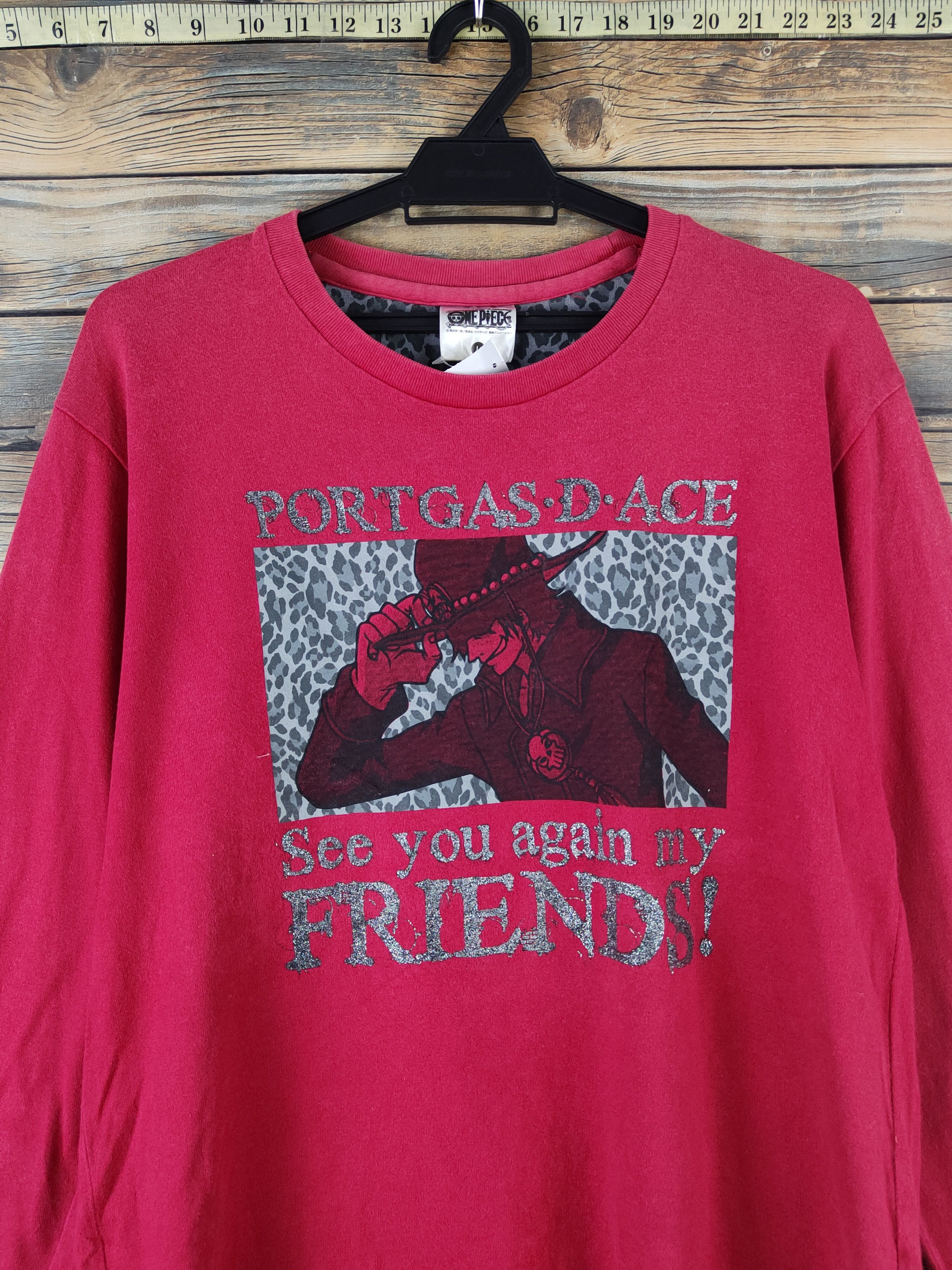 Anime DLL One Piece portgas D Ace Red Long Sleeve T-shirt #1444 Size US L / EU 52-54 / 3 - 2 Thumbnail