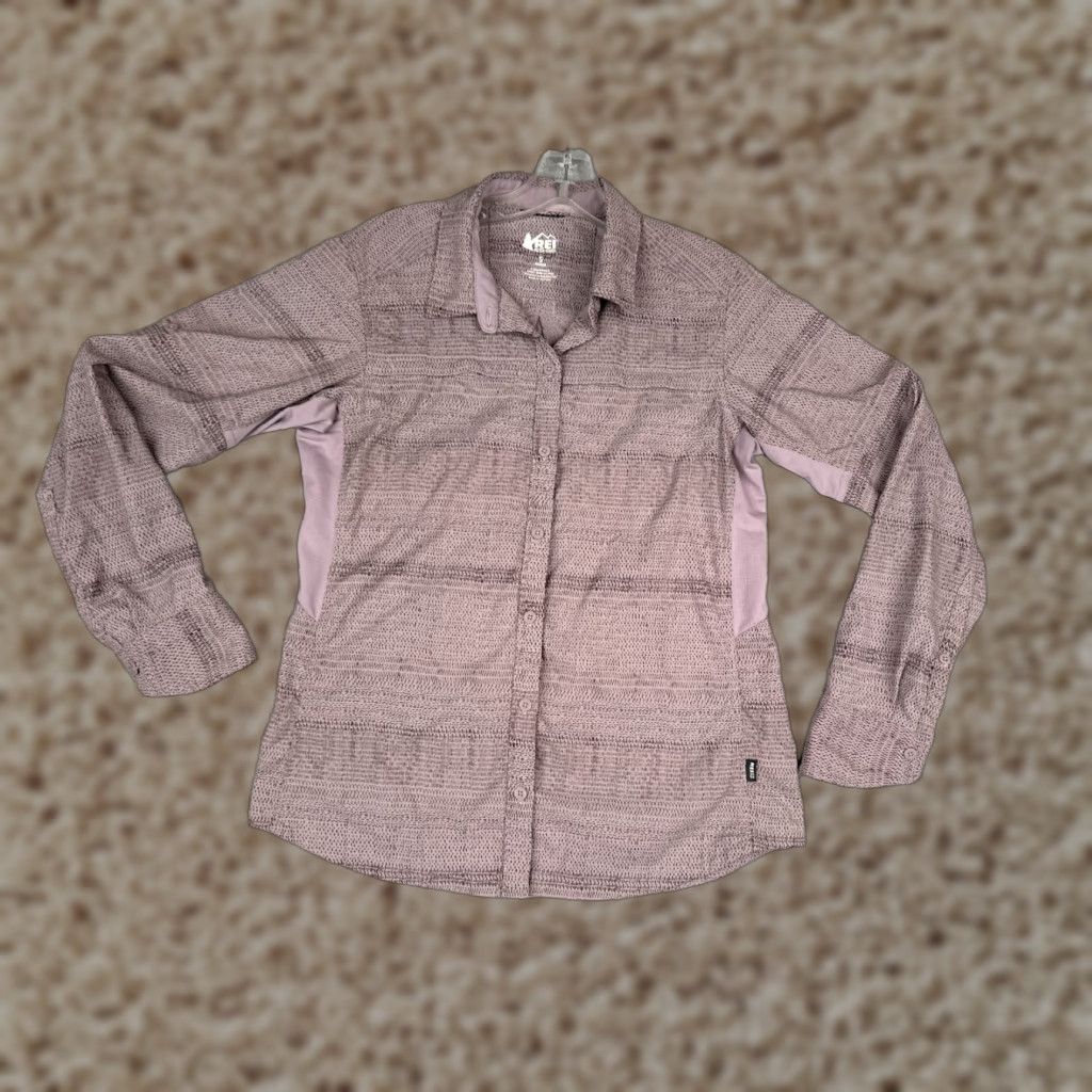 Vintage REI Coop Shirt Women Small Pink Button Up Long Sleeve Cotton Fish Angler Hike Size S / US 4 / IT 40 - 1 Thumbnail