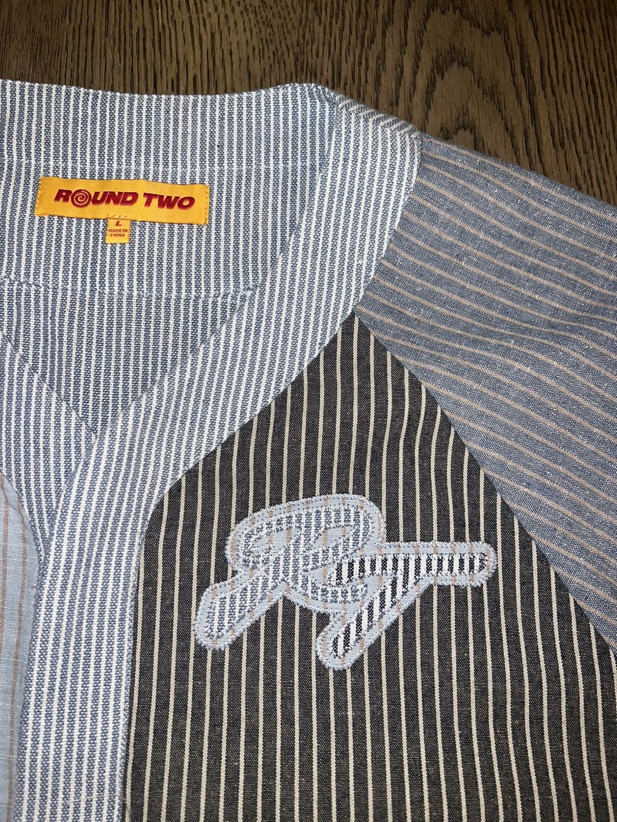 Round Two Round Two x Sean Wotherspoon Patchwork Baseball Tee Size US L / EU 52-54 / 3 - 4 Thumbnail