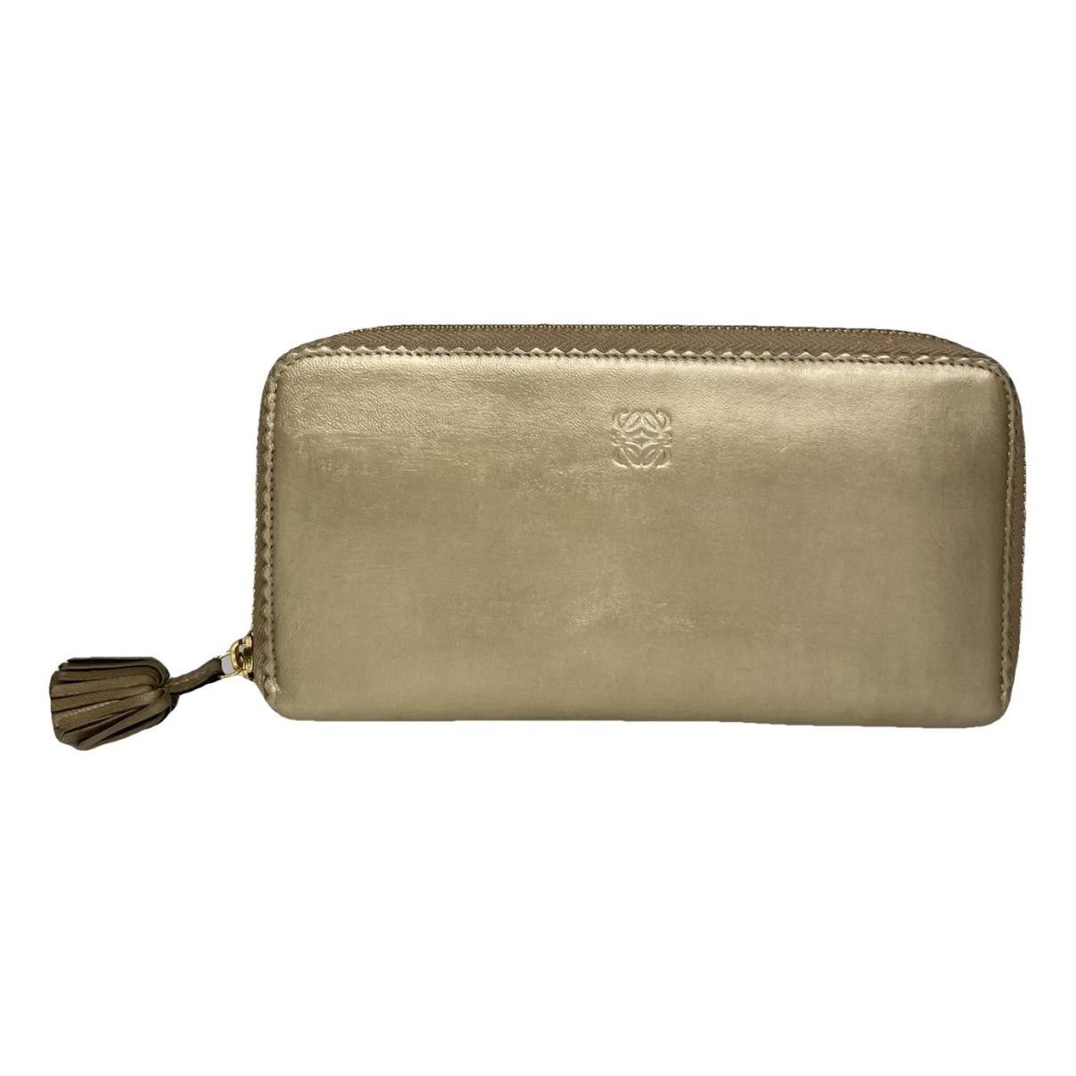 Loewe Puzzle Gold Leather Wallet Size ONE SIZE - 1 Thumbnail