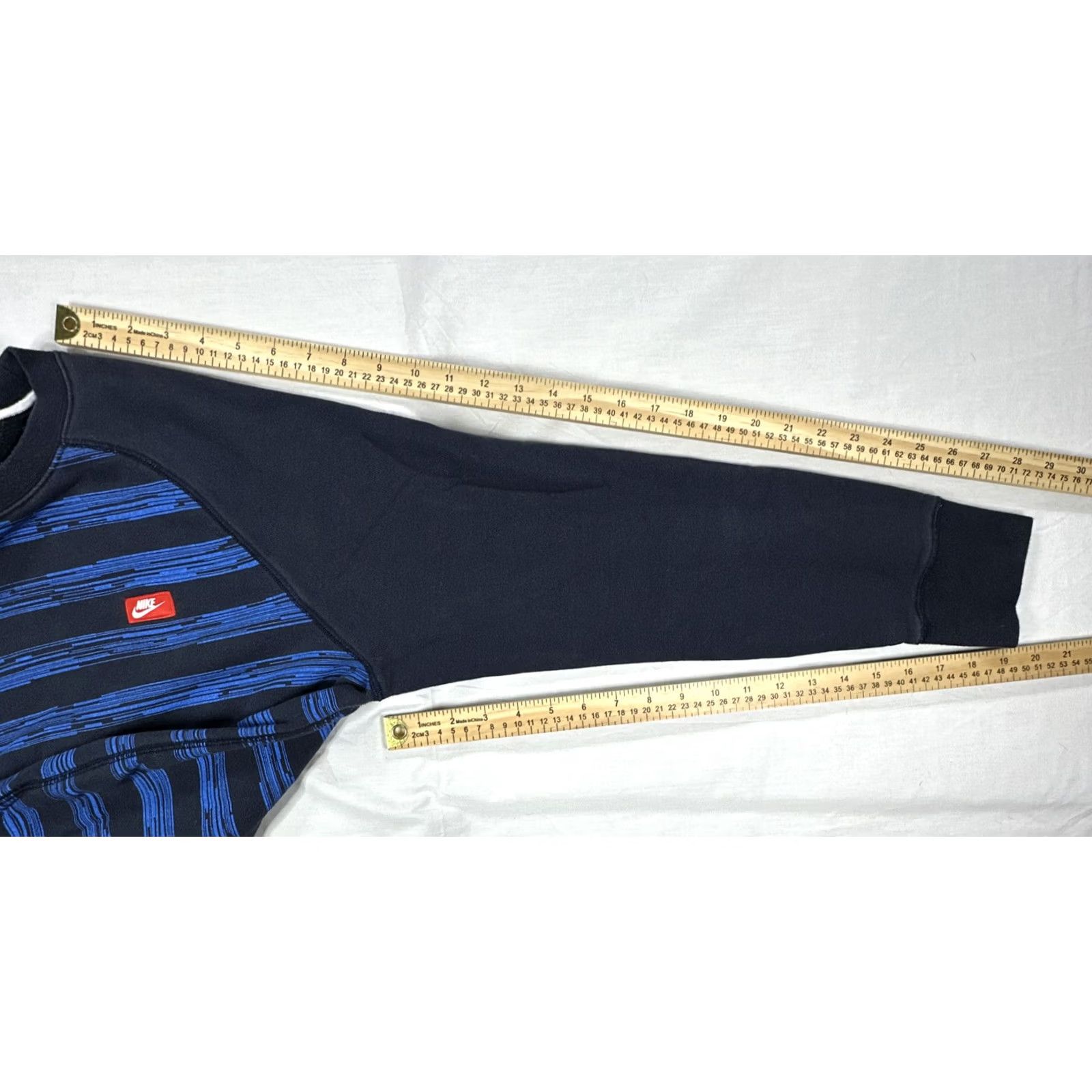 Nike Nike Sweatshirt Men L Crewneck Speed Striped Navy Blue 614417-475 Nike Sportswear Size US L / EU 52-54 / 3 - 3 Thumbnail