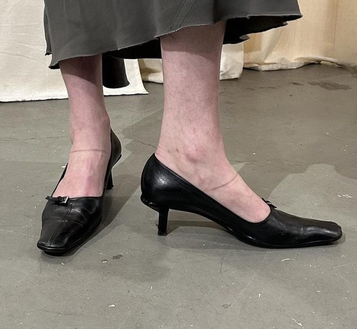 image of Prada Kitten Heel Shoes in Black, Women's (Size 11)