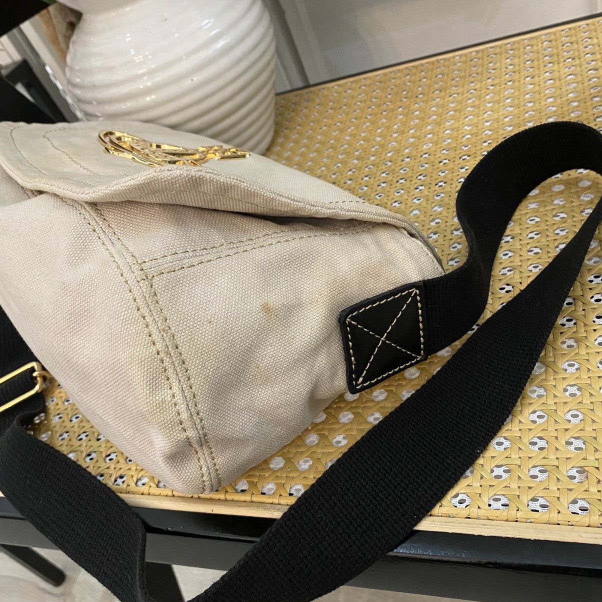 Vivienne Westwood Vivien Westwood Beige Canvas Crossbody Bag Size ONE SIZE - 4 Thumbnail