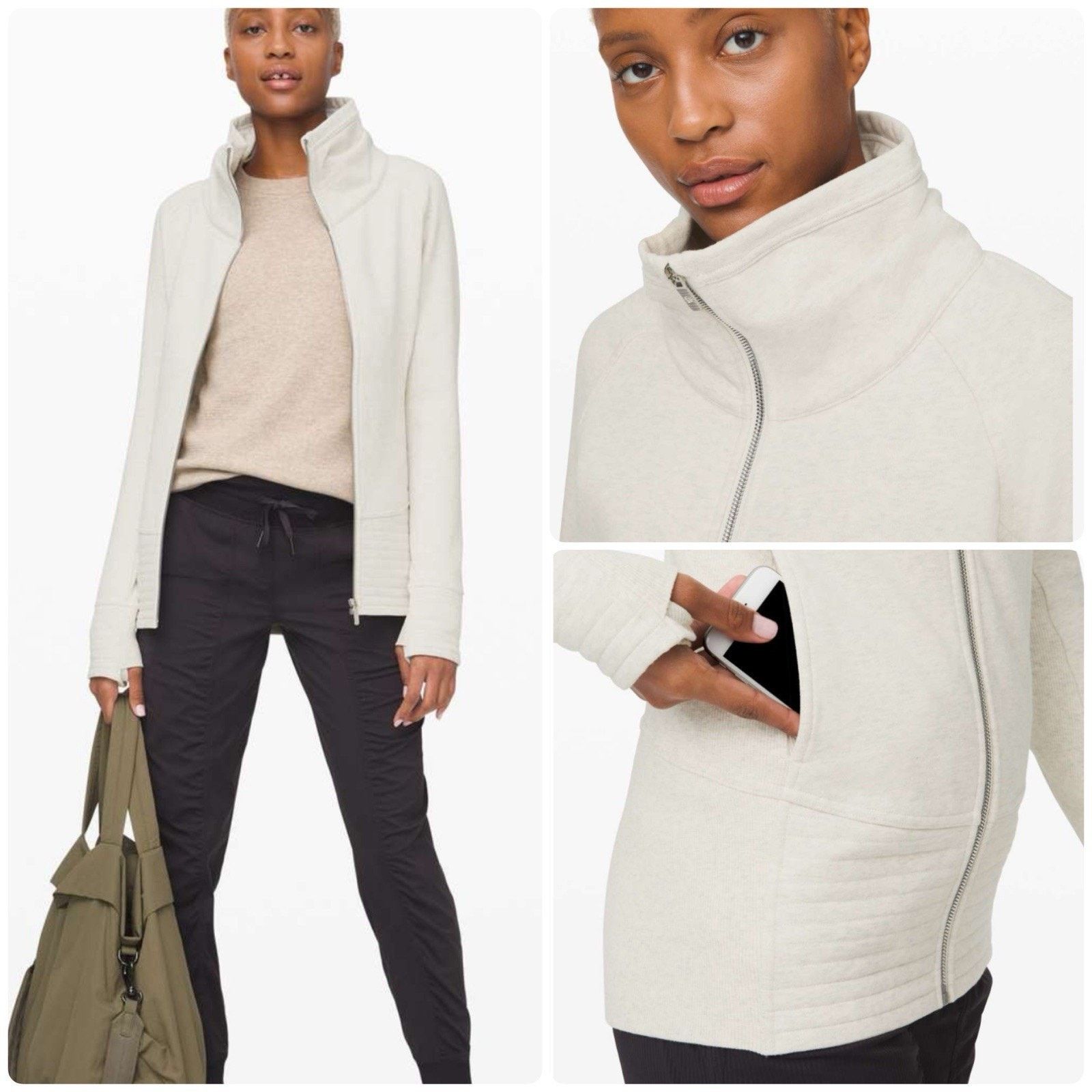 Lululemon LULULEMON Radiant Jacket Heathered Ivory Wunder Leggings 6 Size M / US 6-8 / IT 42-44 - 2 Thumbnail