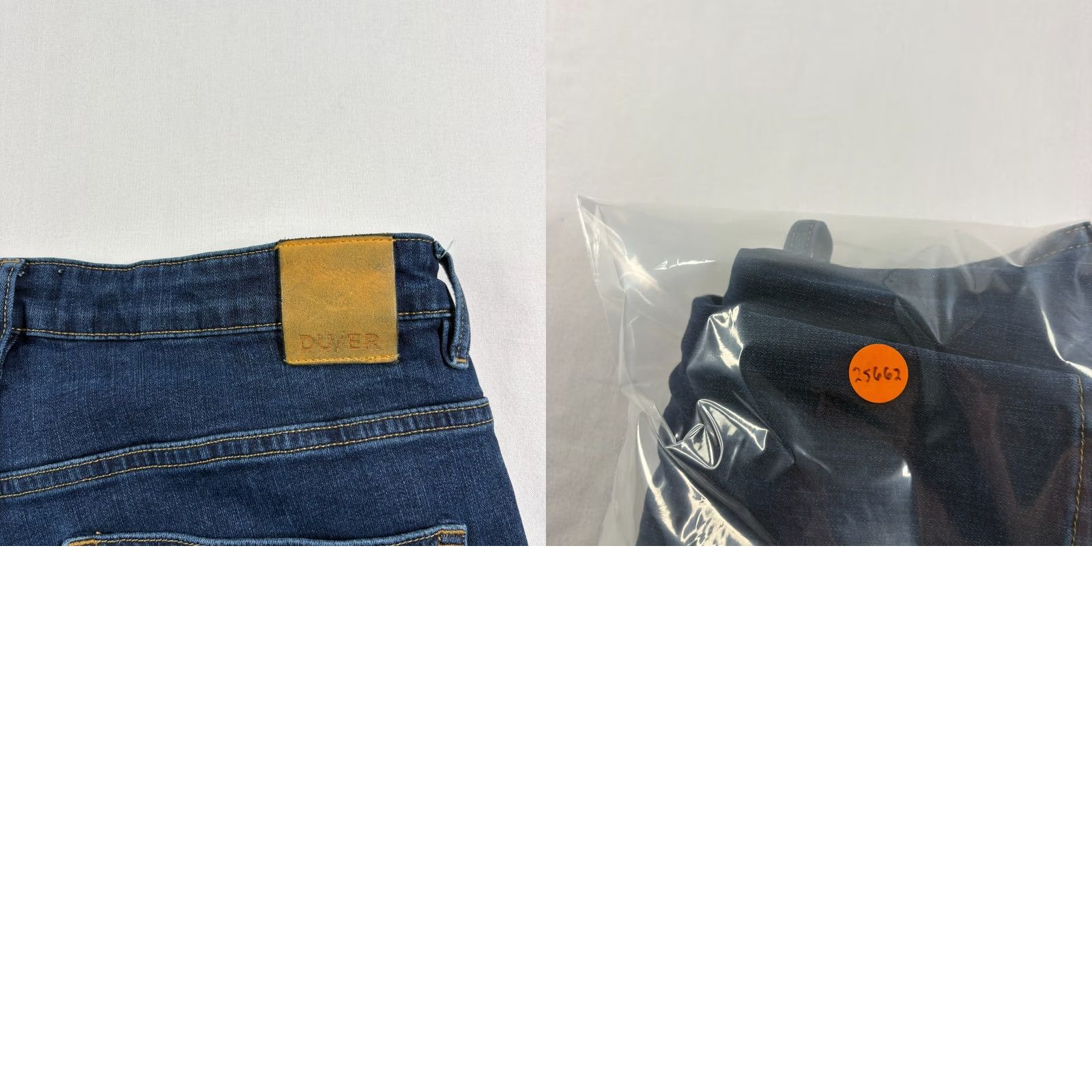 Vintage DU/ER Jeans Womens 34x28 Blue High Rise Skinny Stretch Denim Shirt? Size 24" / US 00 / IT 34 - 9 Thumbnail