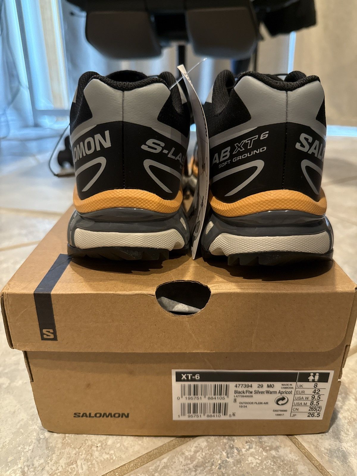 Salomon Salomon XT-6 black/ftw silver/warm apricot Size US 8.5 / EU 41-42 - 4 Thumbnail