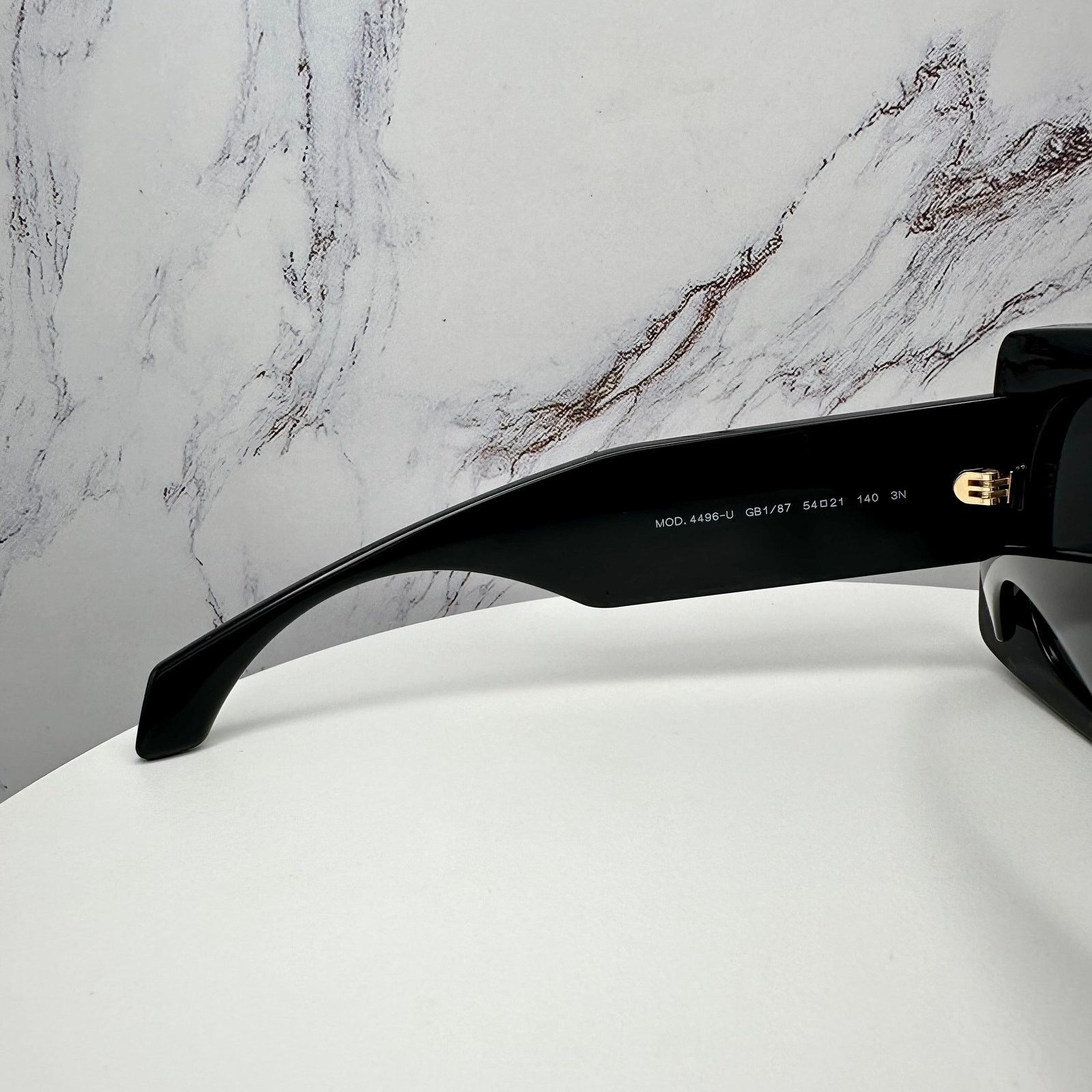 Versace New VERSACE Sunglasses Black Gold Metal Letter 3D Logo Size ONE SIZE - 7 Thumbnail
