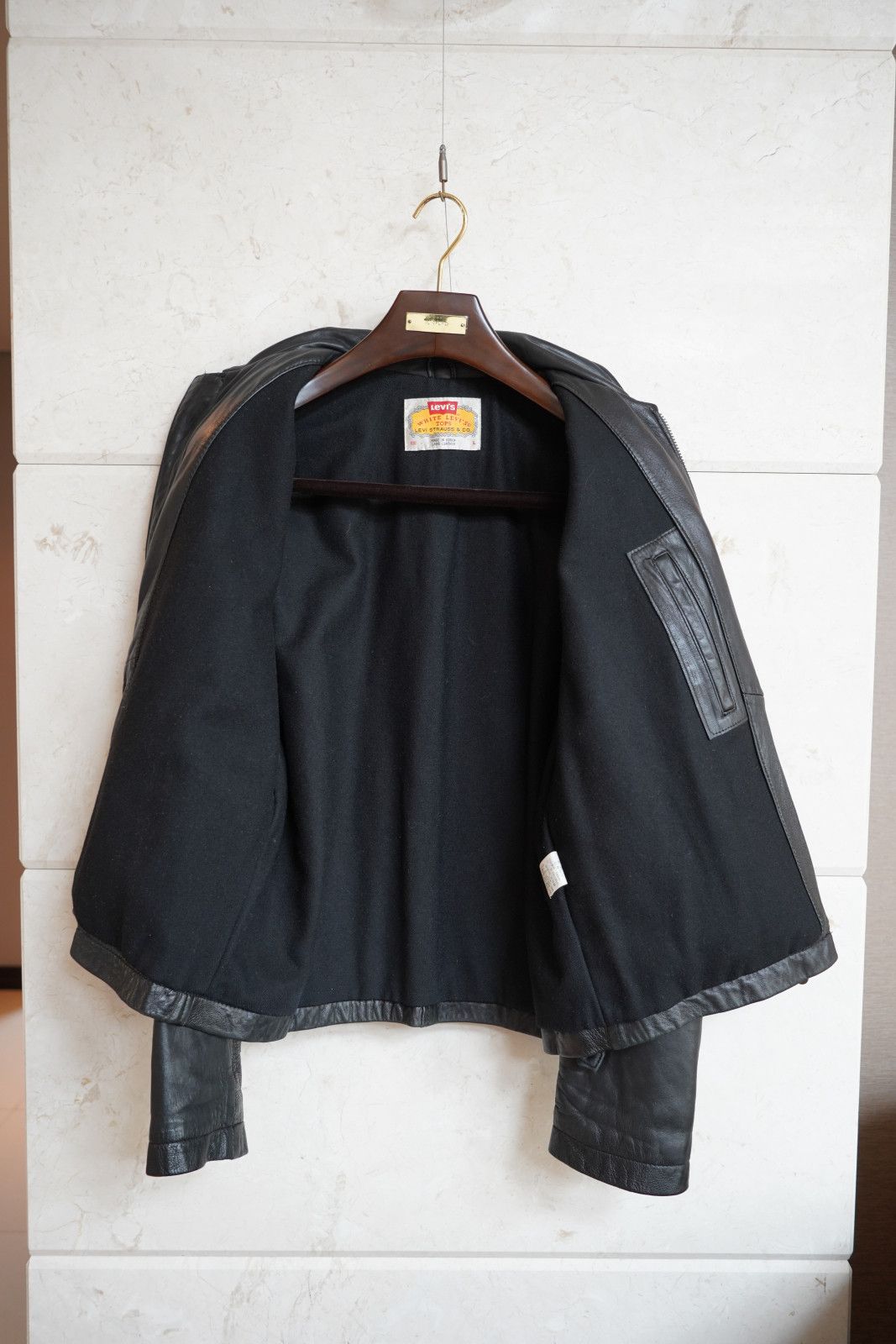 Levi's Levi’s / Lamb Leather Jacket Black / Size 100 (L) Size US M / EU 48-50 / 2 - 8 Thumbnail